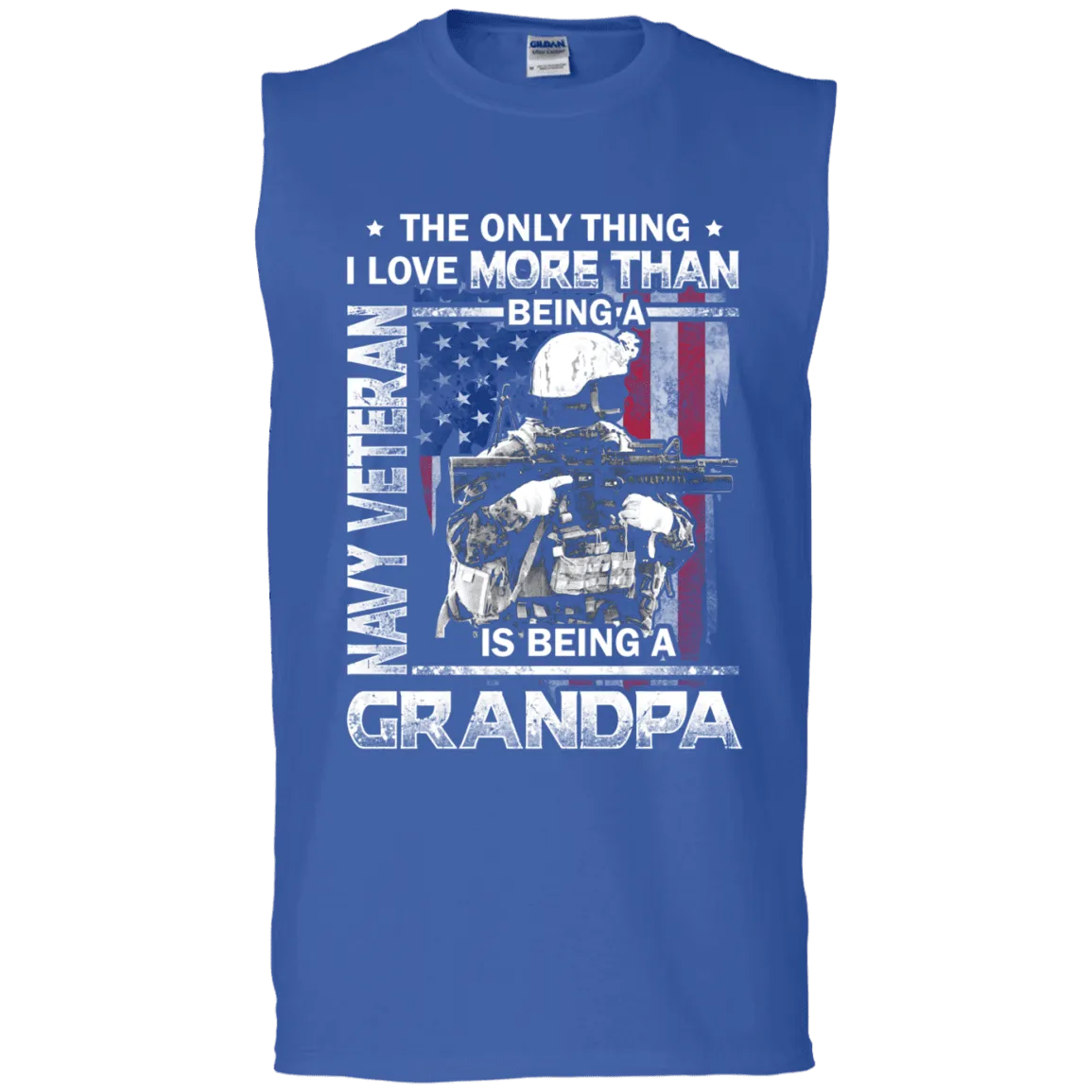 Navy Veteran I love Being A Grandpa Men Front T Shirts