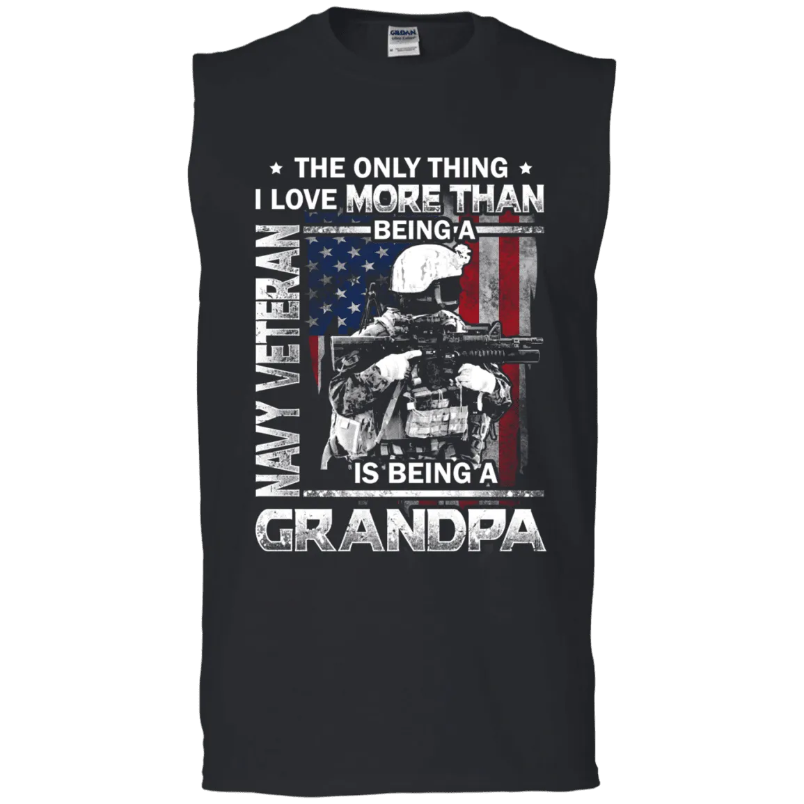 Navy Veteran I love Being A Grandpa Men Front T Shirts