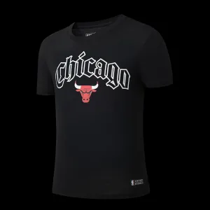 NBA Front Arch Print Regular Fit T-Shirt - Chicago Bulls