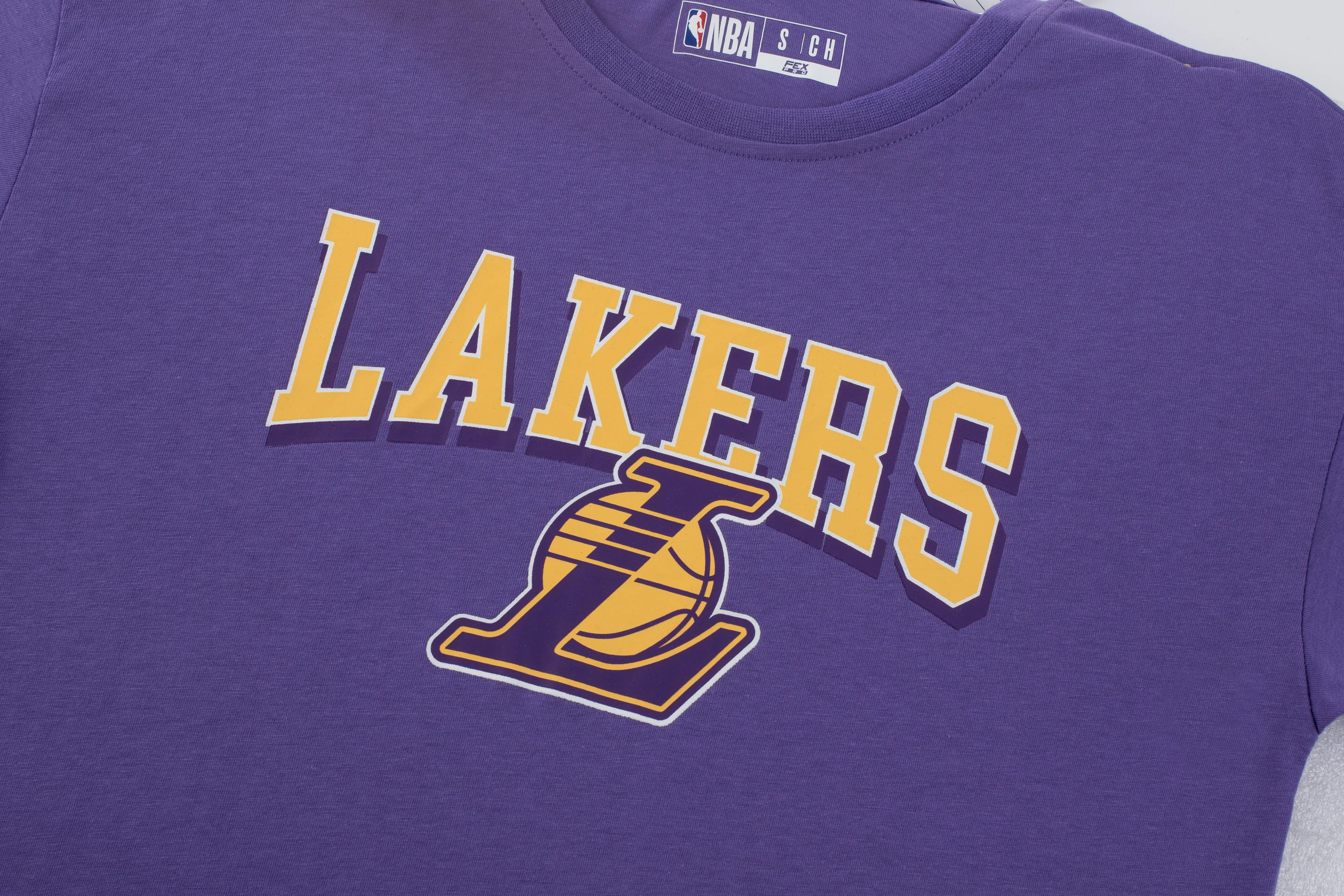 NBA Team Logo Print Regular Fit T-shirt - PURPLE1. LAKERS