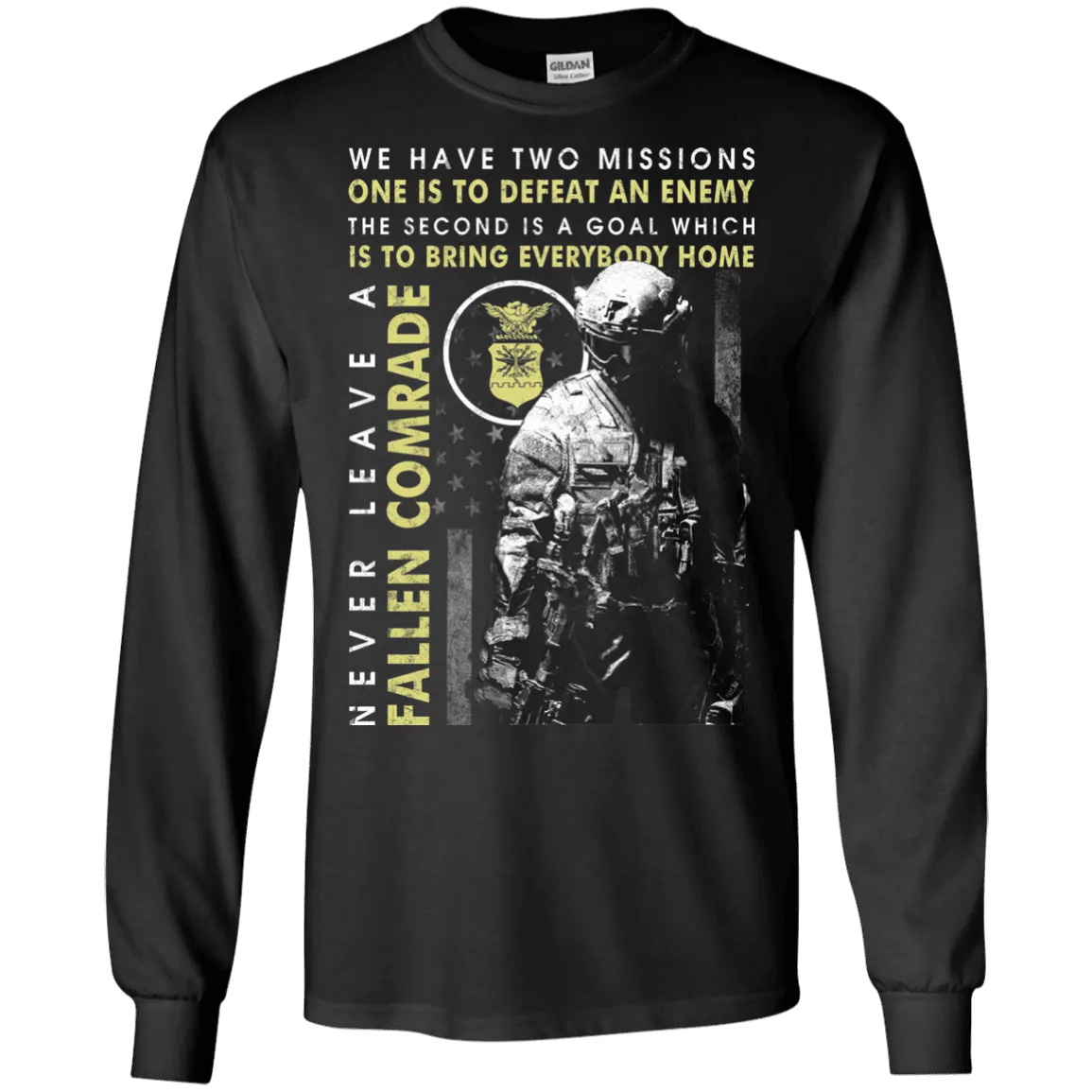 Never Leave A Fallen Comrade Air Force Men Front T Shirts