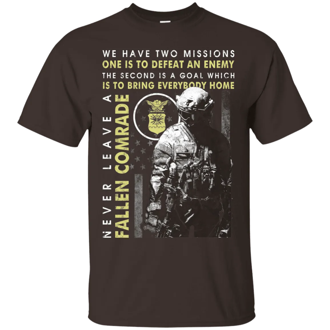 Never Leave A Fallen Comrade Air Force Men Front T Shirts