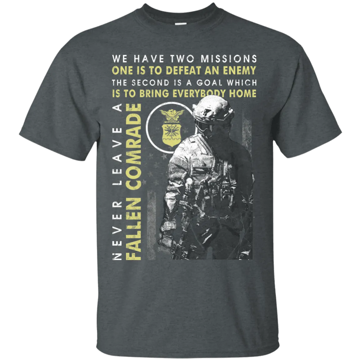 Never Leave A Fallen Comrade Air Force Men Front T Shirts