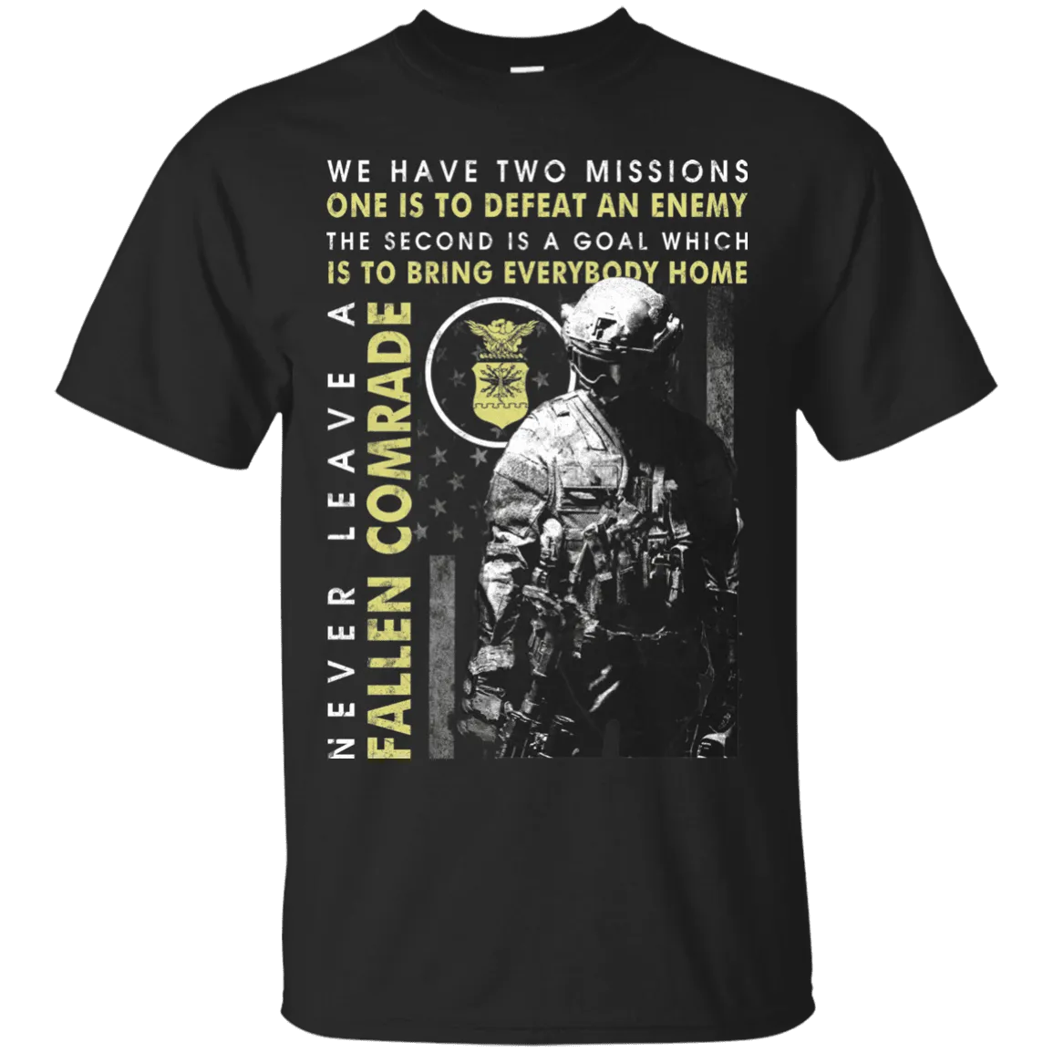 Never Leave A Fallen Comrade Air Force Men Front T Shirts