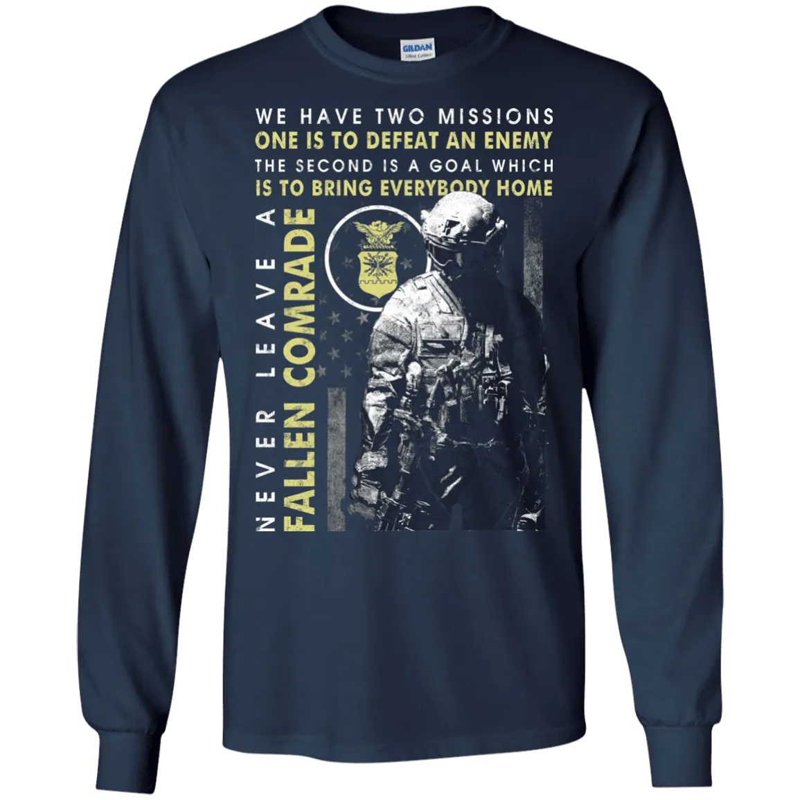 Never Leave A Fallen Comrade Air Force Men Front T Shirts