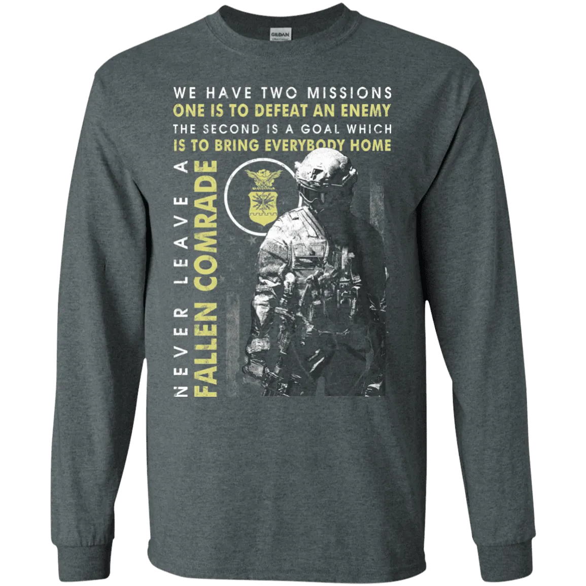 Never Leave A Fallen Comrade Air Force Men Front T Shirts