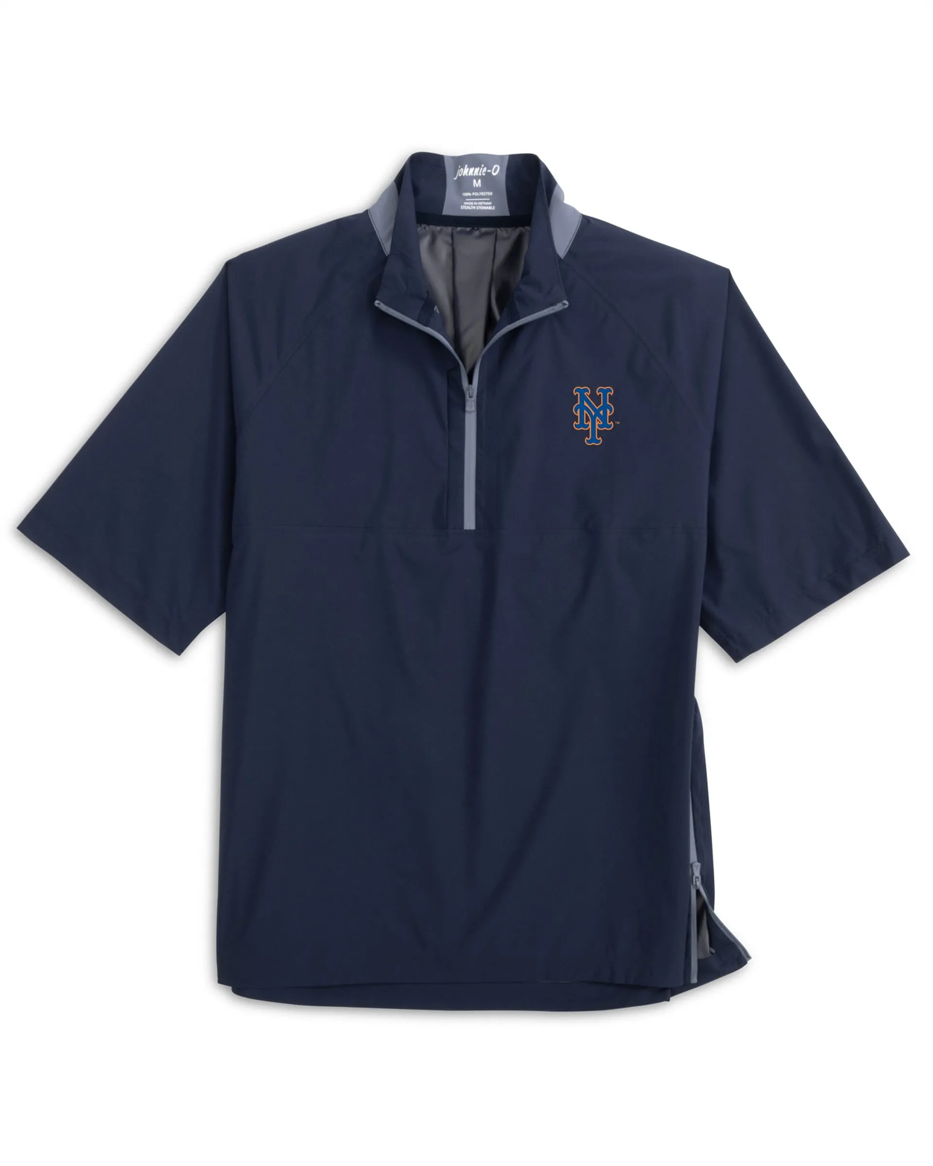 New York Mets Stealth Stowable Short Sleeve Rain Jacket