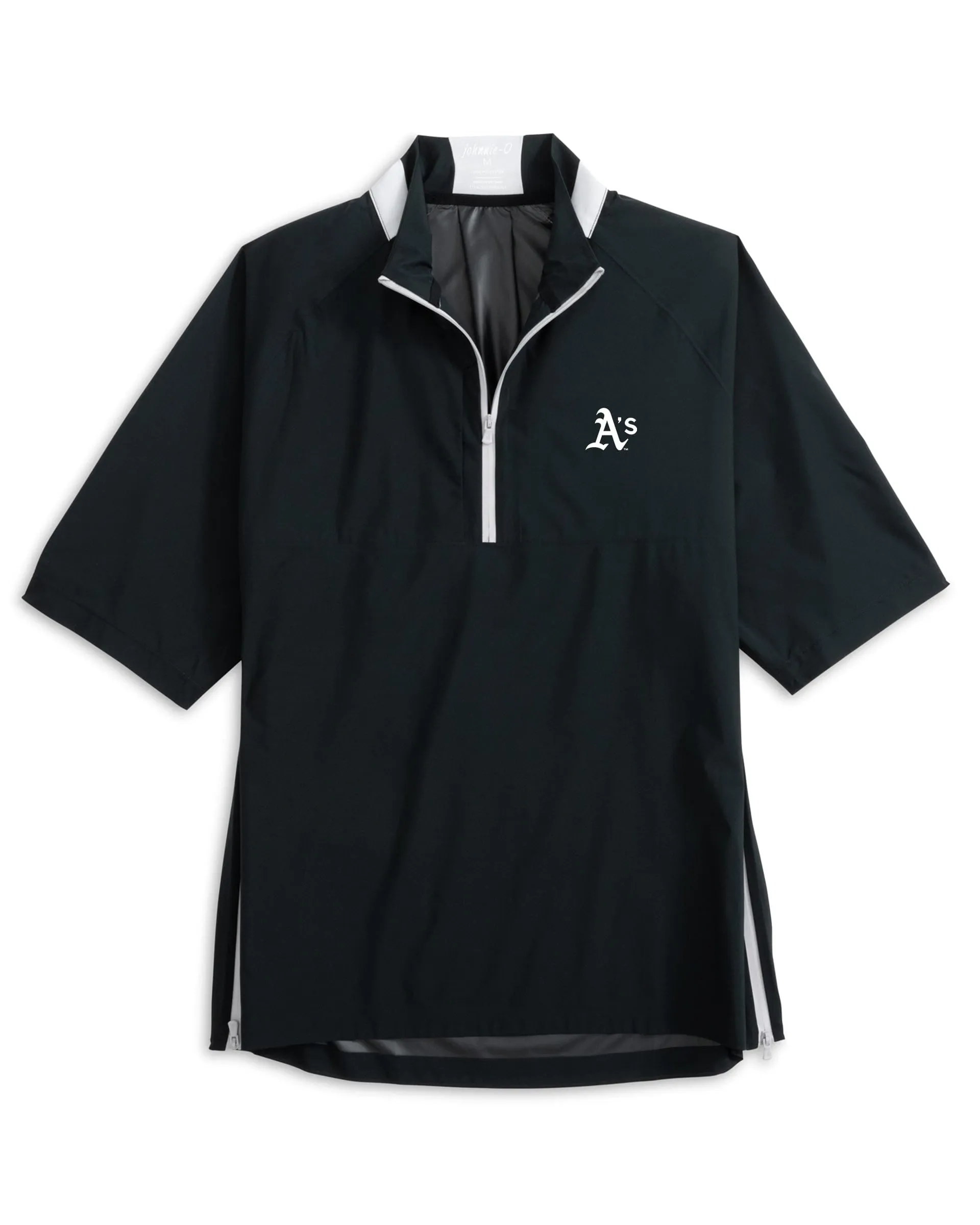 Oakland Athletics Stealth Stowable Short Sleeve Rain Jacket