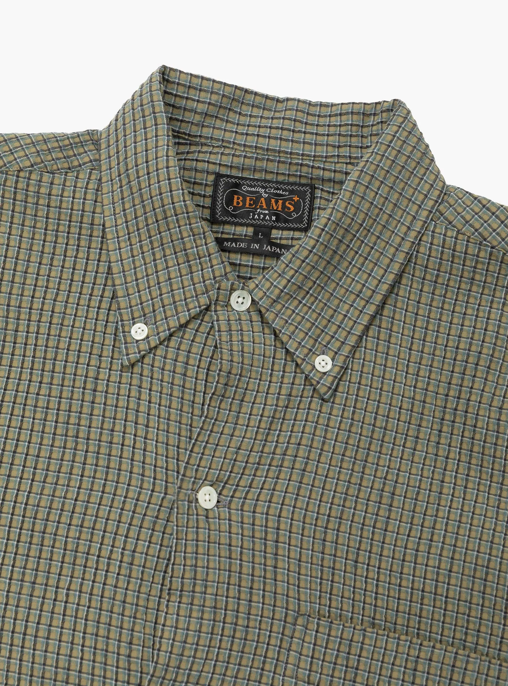 Open B.D. Plaid Shirt Olive
