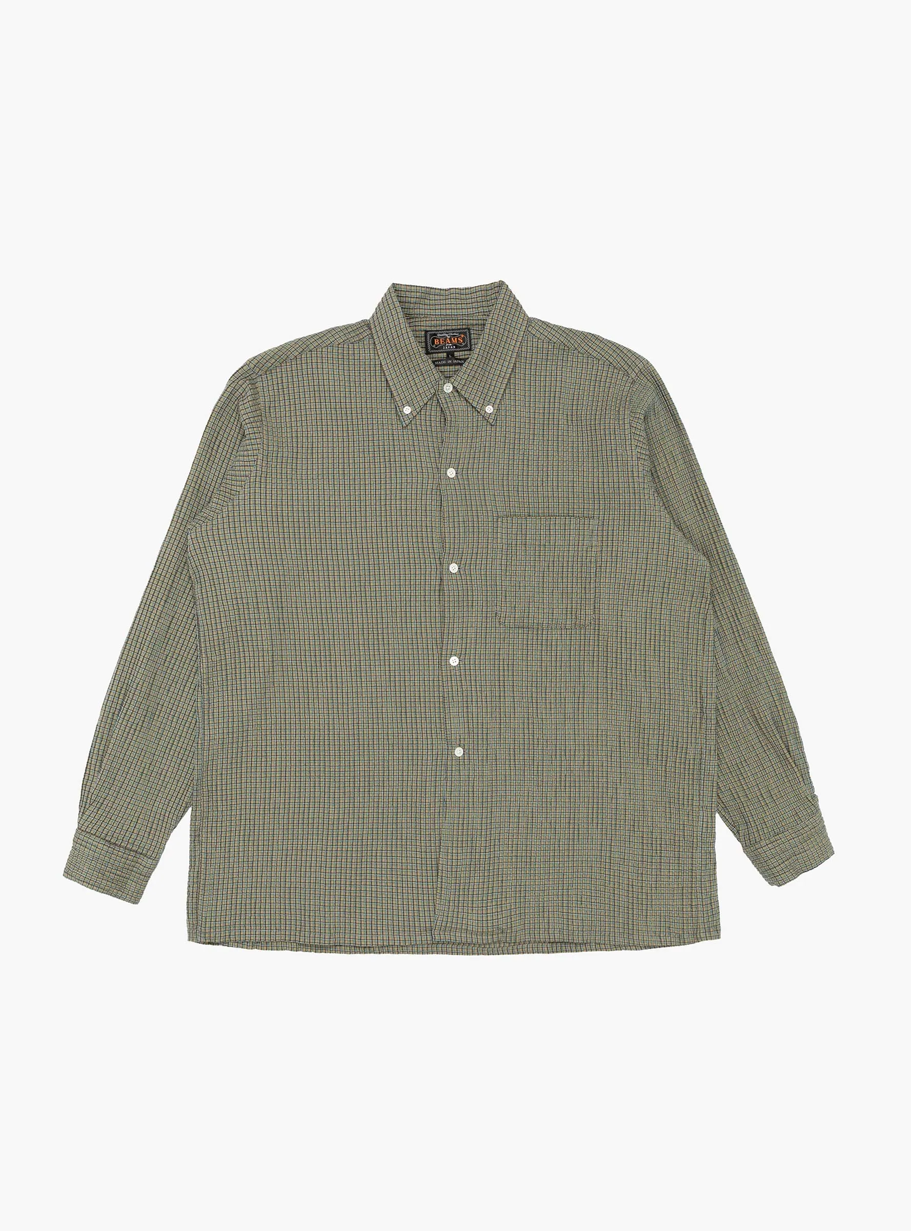 Open B.D. Plaid Shirt Olive