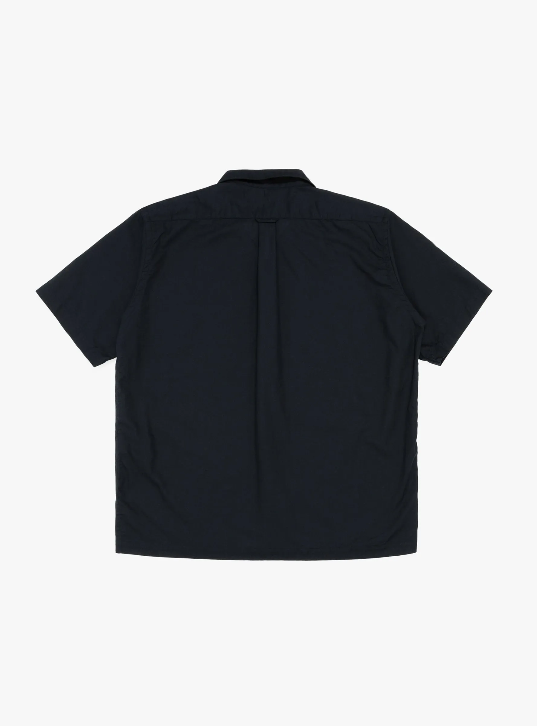 Open Collar Panama Shirt Navy