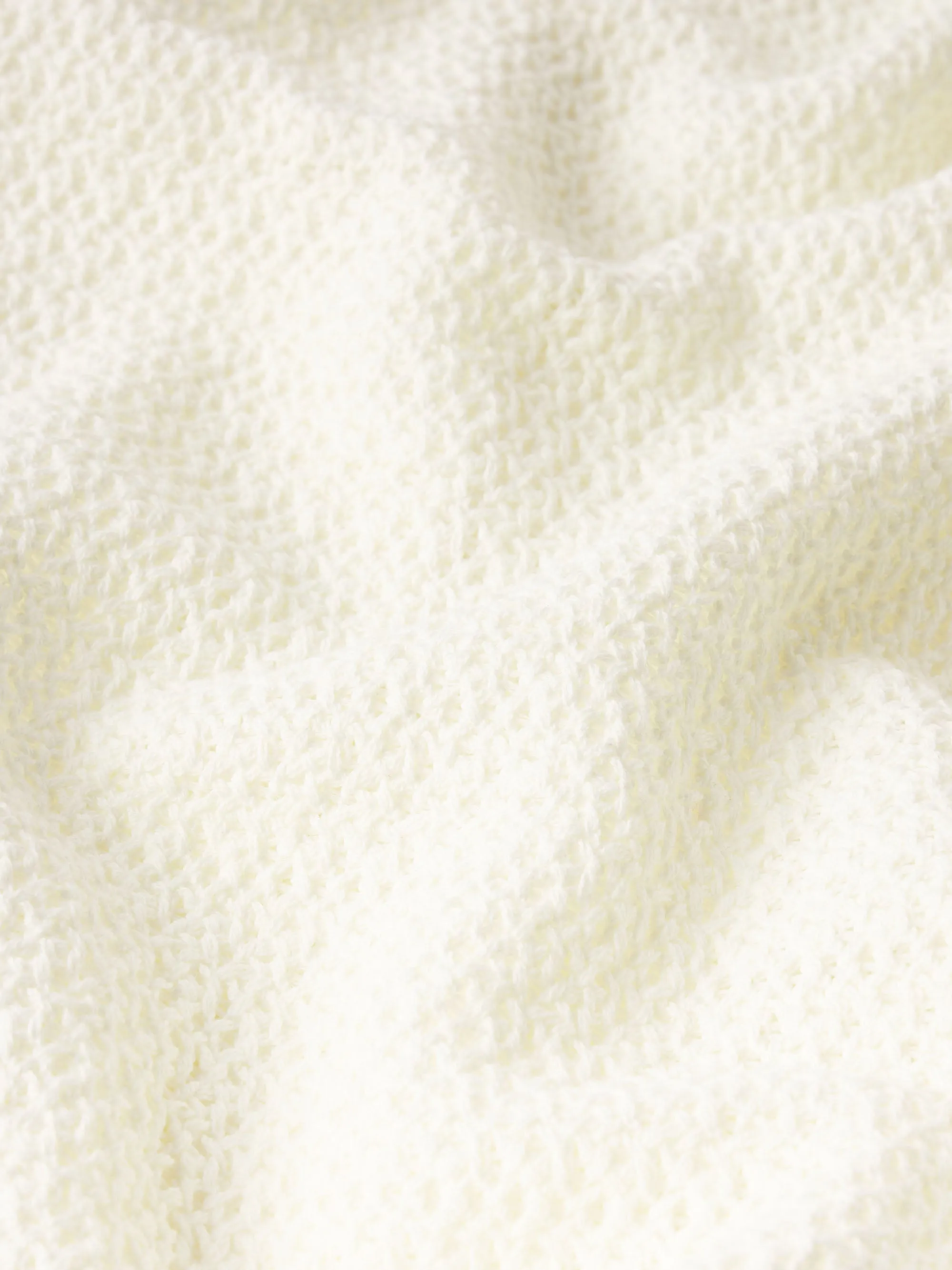 Open Weave Short Sleeve Shirt -- Cream
