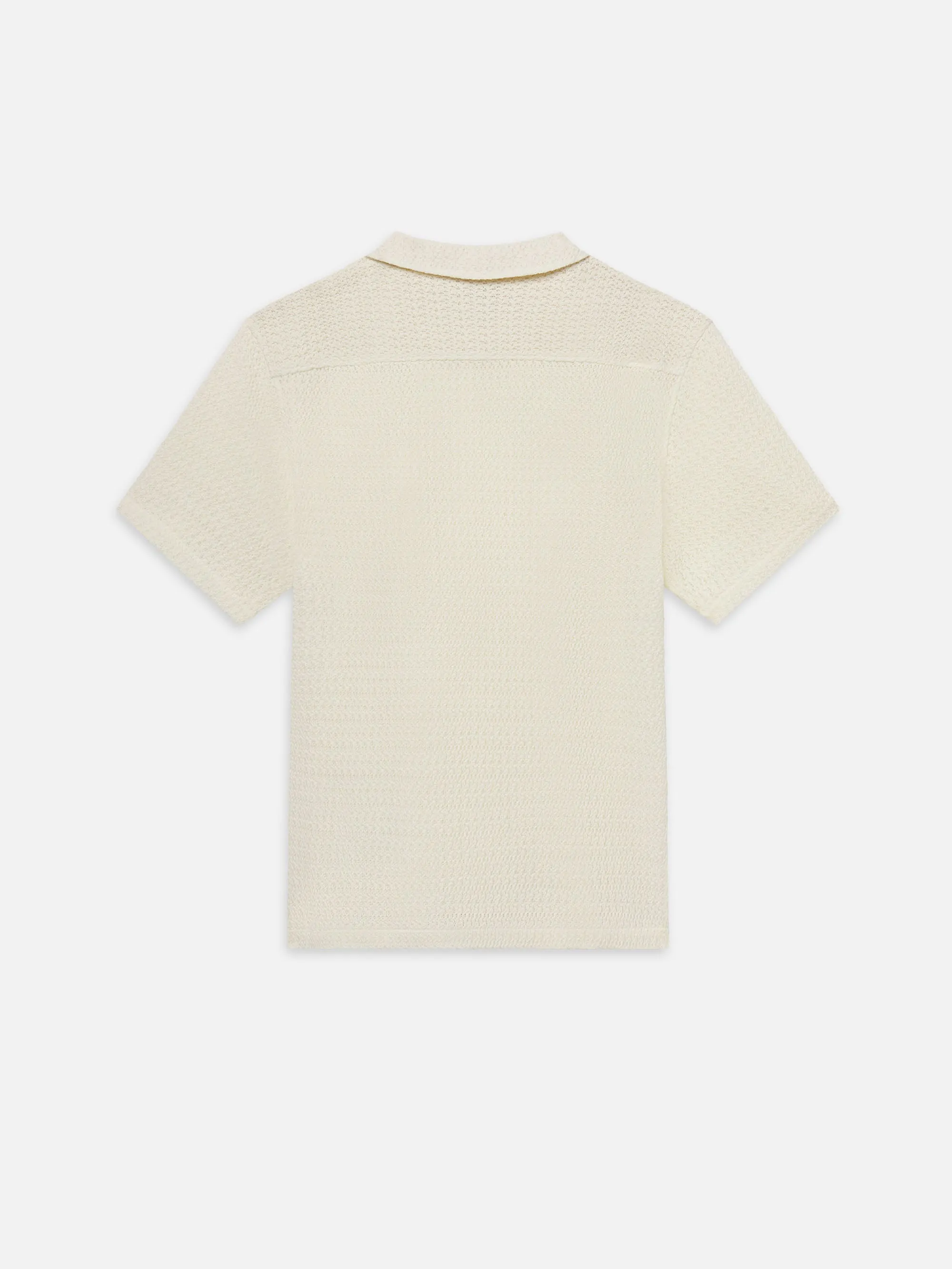 Open Weave Short Sleeve Shirt -- Cream