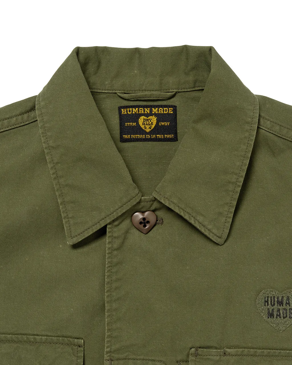 Patched Military Shirt Olive Drab