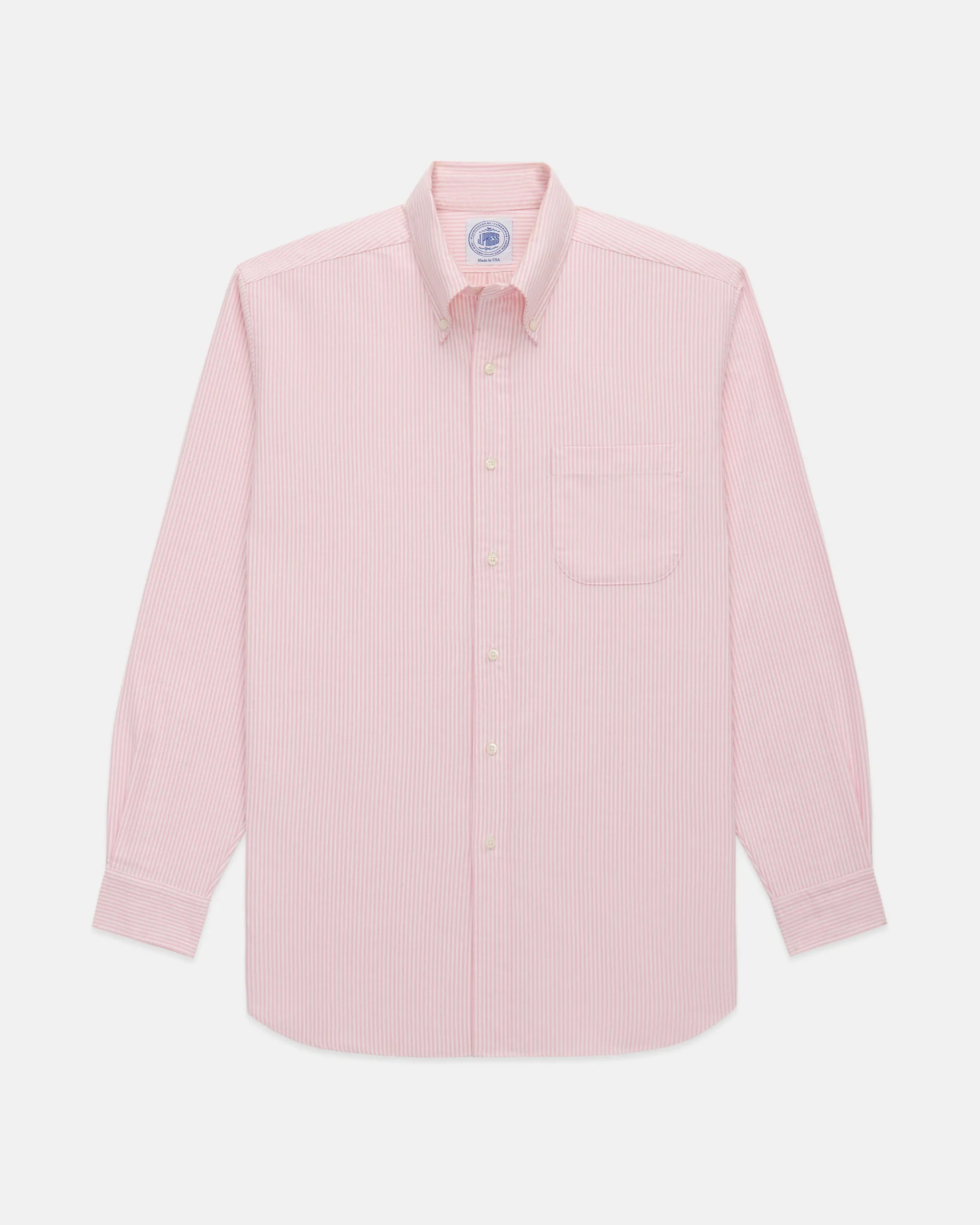 PINK UNIVERSITY STRIPE OXFORD SHIRT
