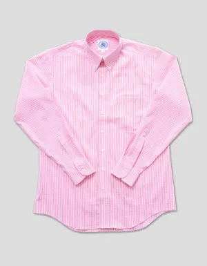 PINK/WHITE STRIPE SEERSUCKER SHIRT