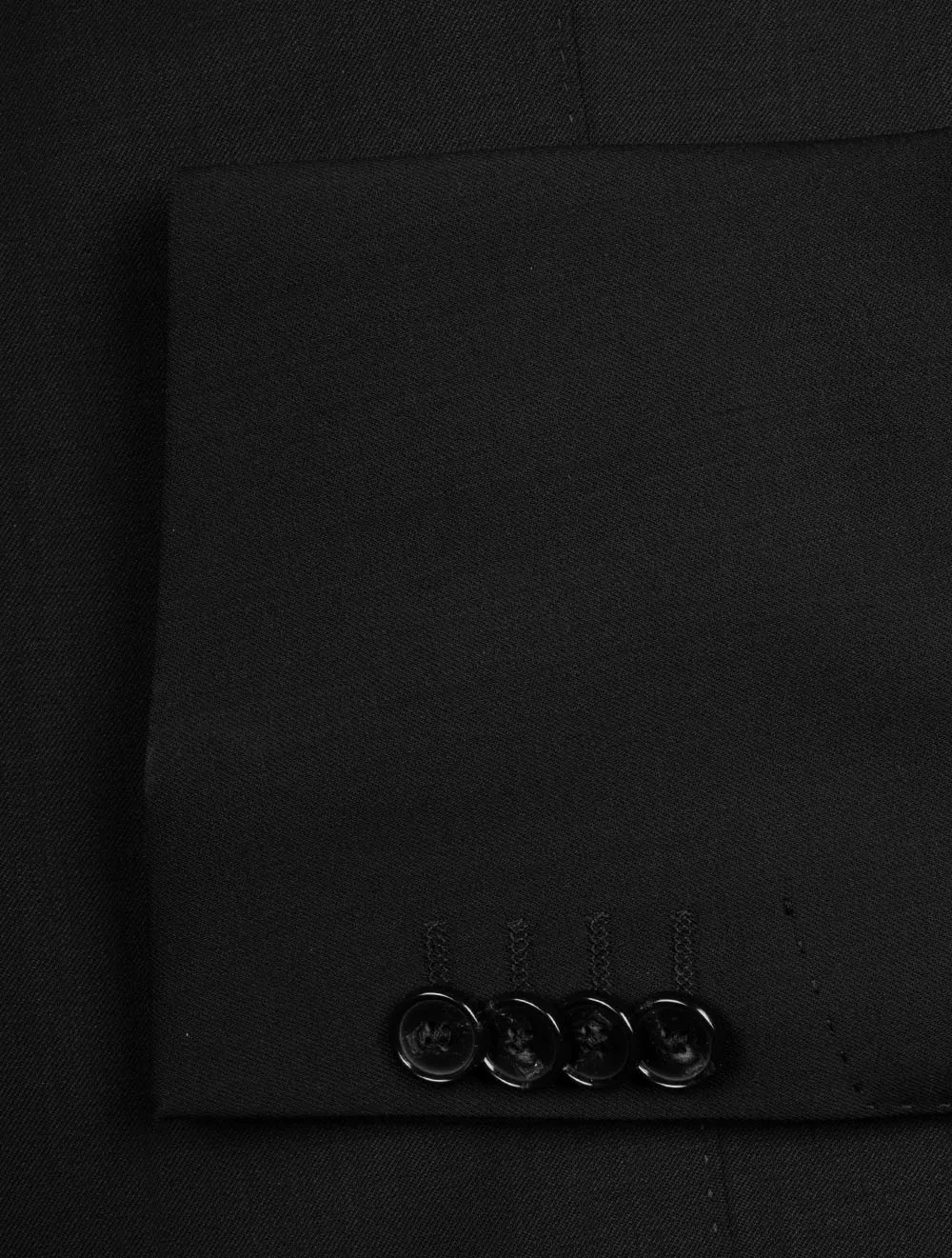 Plain Virgin Wool Suit Black