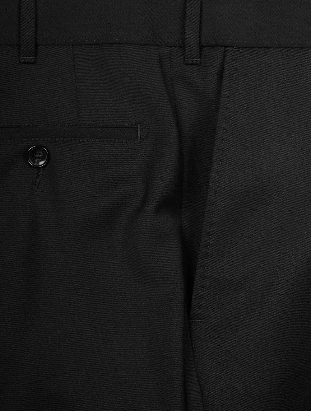 Plain Virgin Wool Suit Black