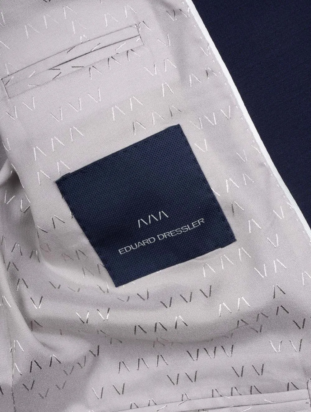 Plain Virgin Wool Suit Navy