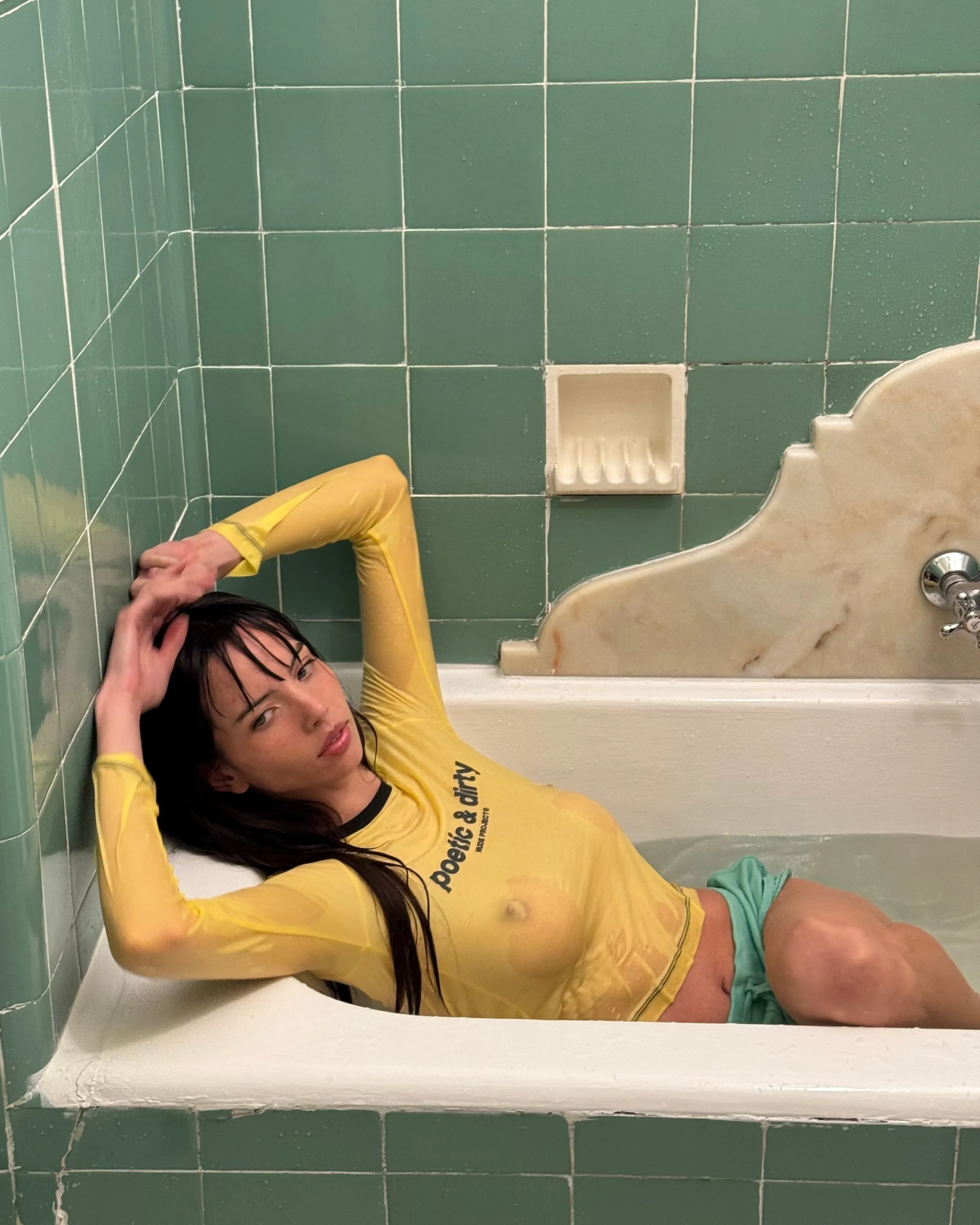 Poetic Long-Sleeve Tee Yellow