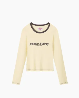 Poetic Long-Sleeve Tee Yellow