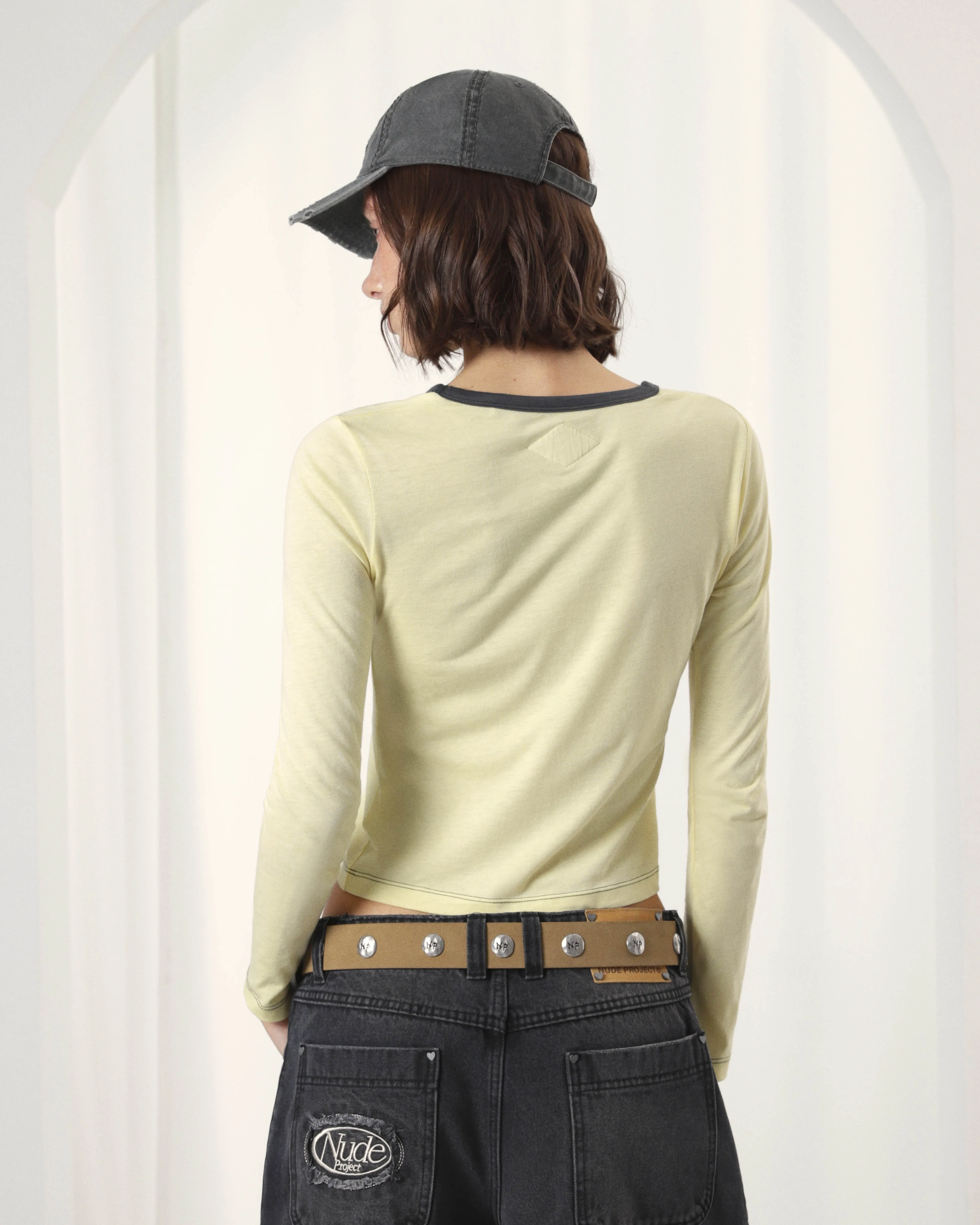 Poetic Long-Sleeve Tee Yellow