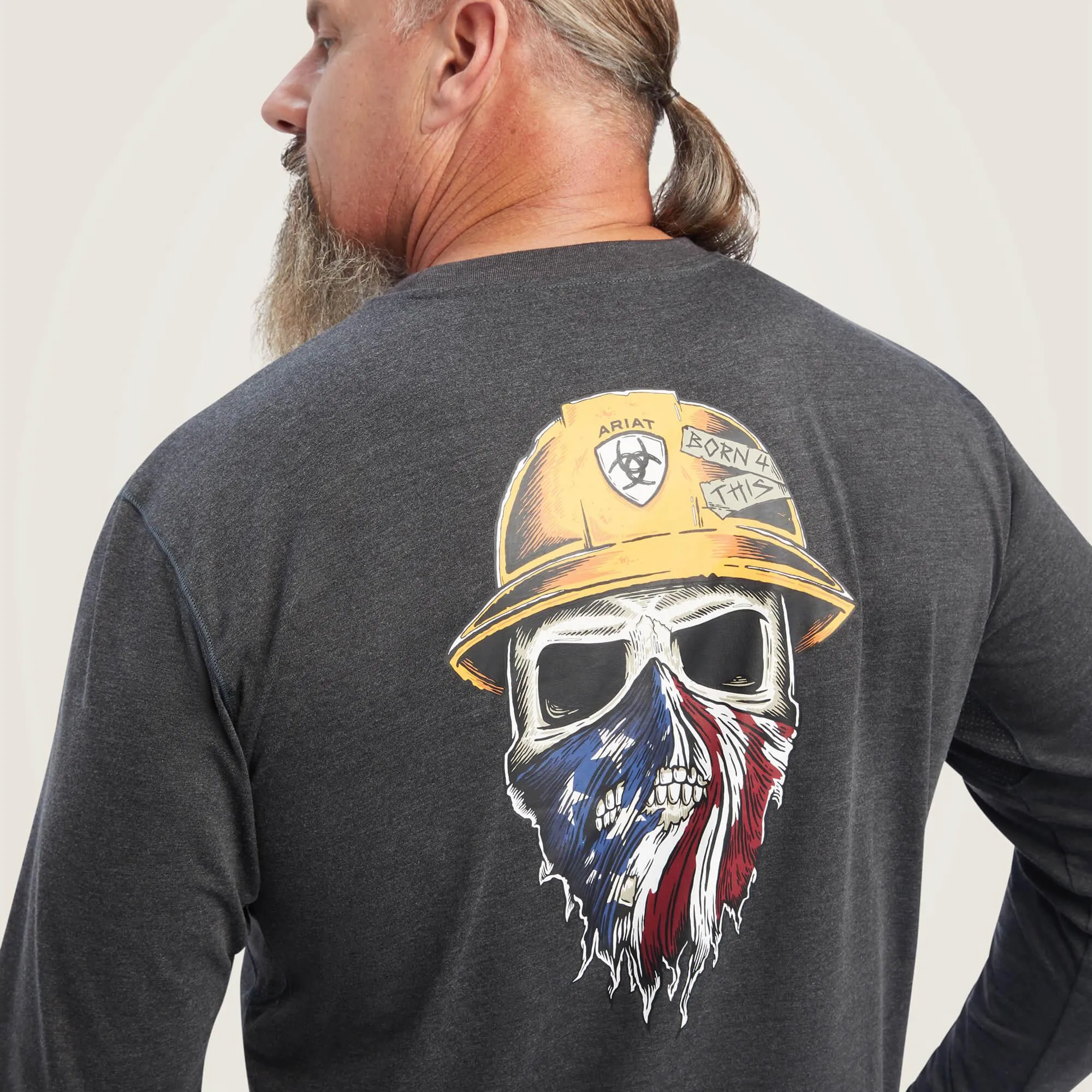 Rebar Workman Born For This Graphic T-Shirt - Charcoal Heather