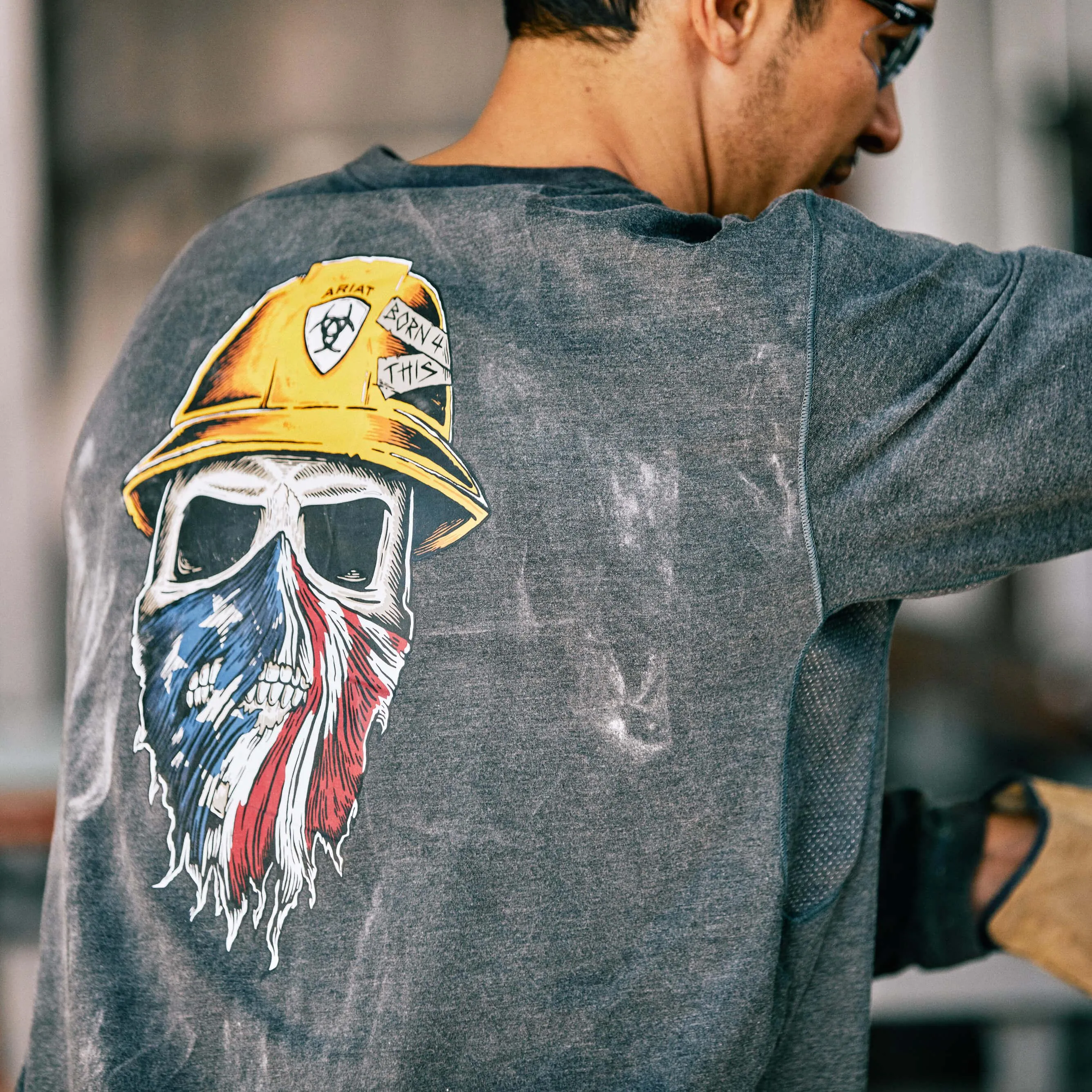 Rebar Workman Born For This Graphic T-Shirt - Charcoal Heather