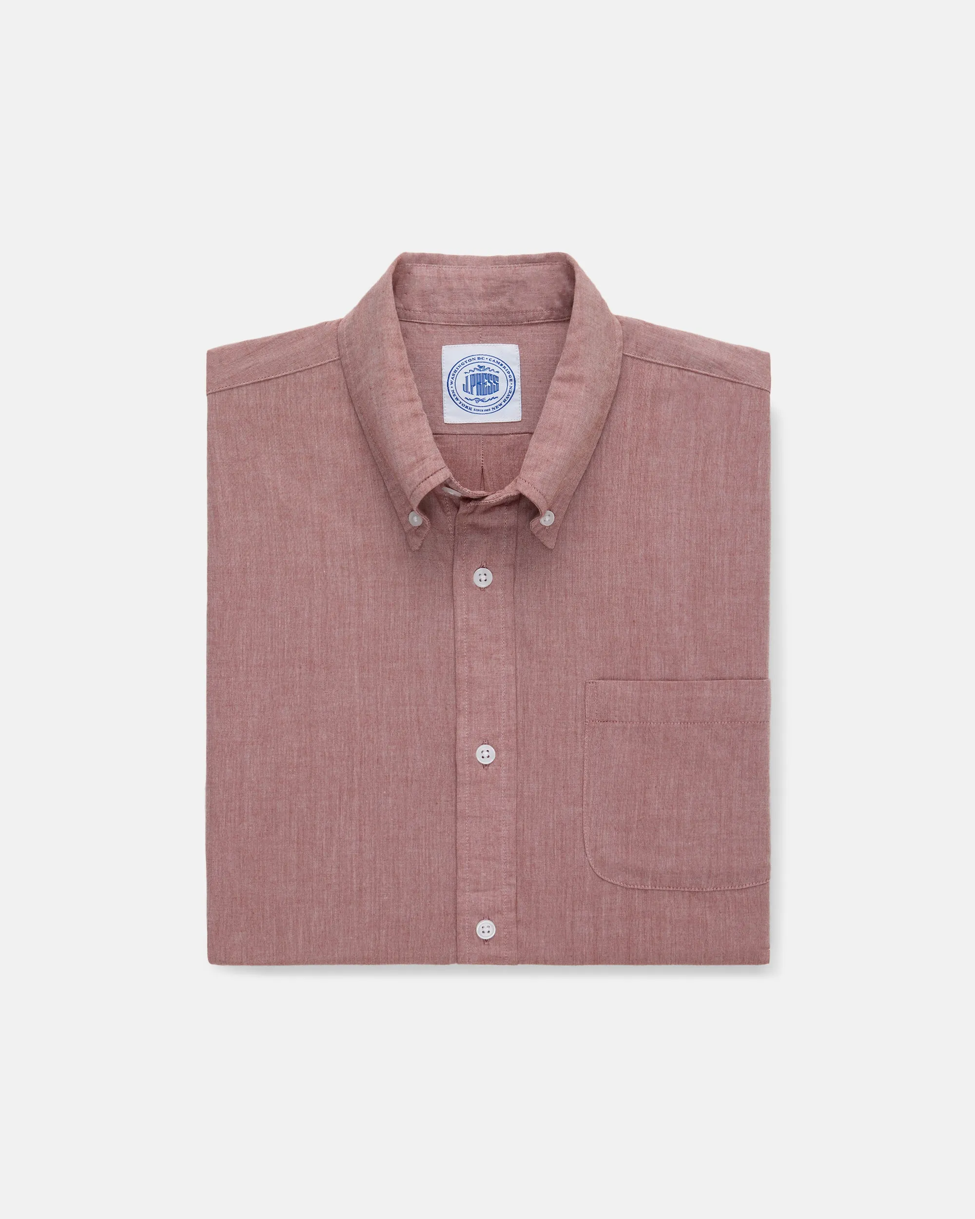 RED CHAMBRAY SHORT SLEEVE SHIRT
