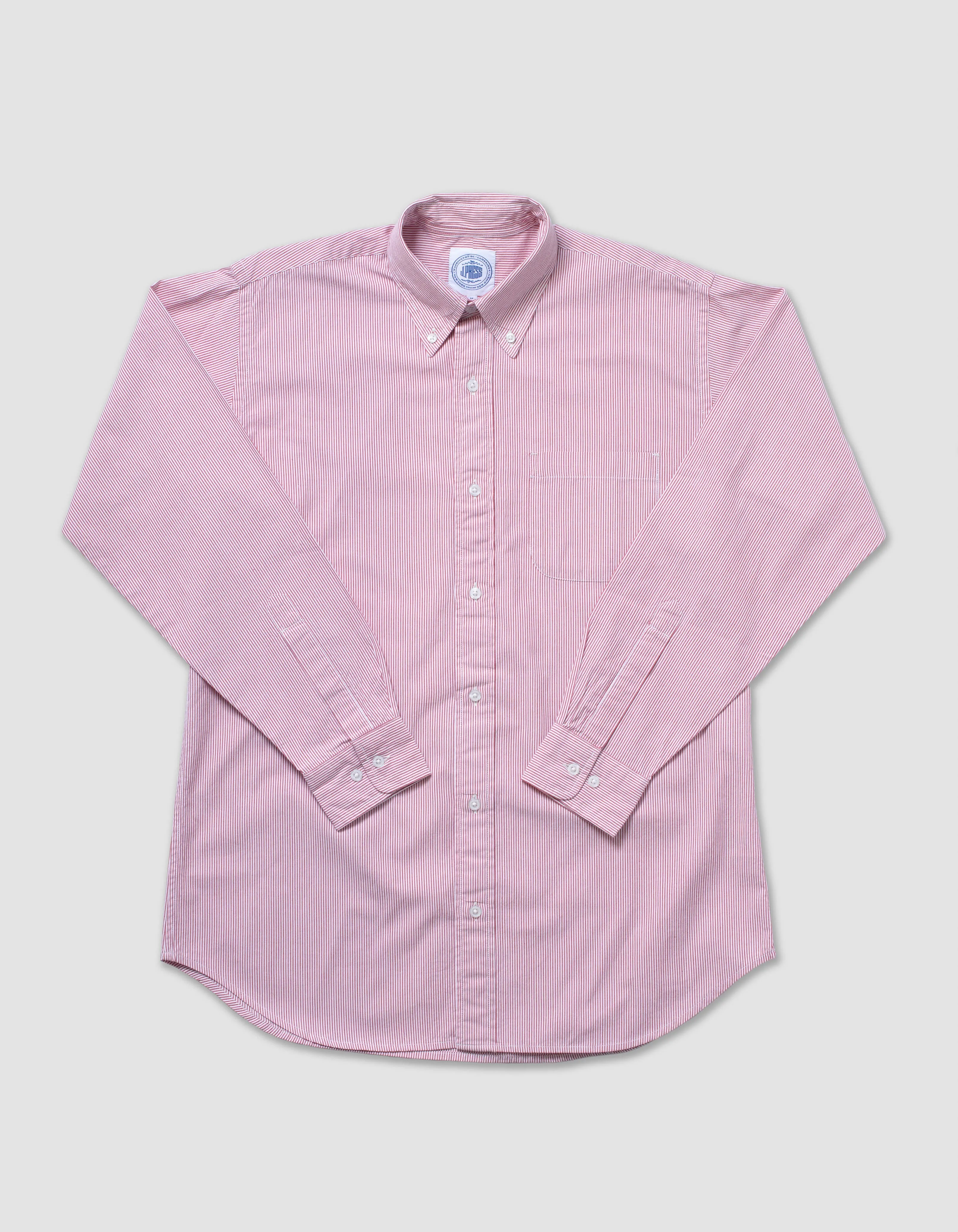 RED/WHITE STRIPE SEERSUCKER SHIRT