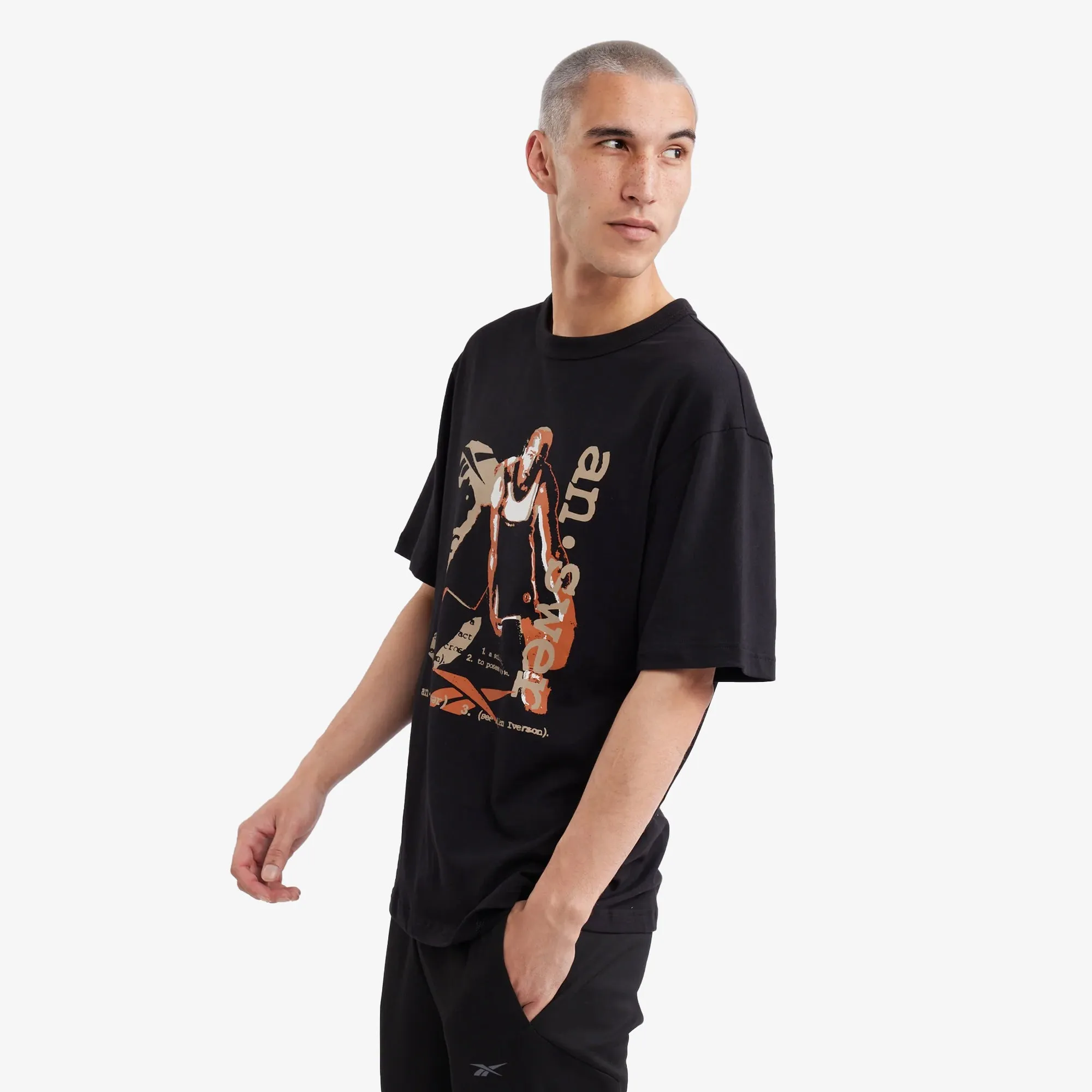 Reebok | BASKETBALL SHORT SLEEVE TEE  { BLACK