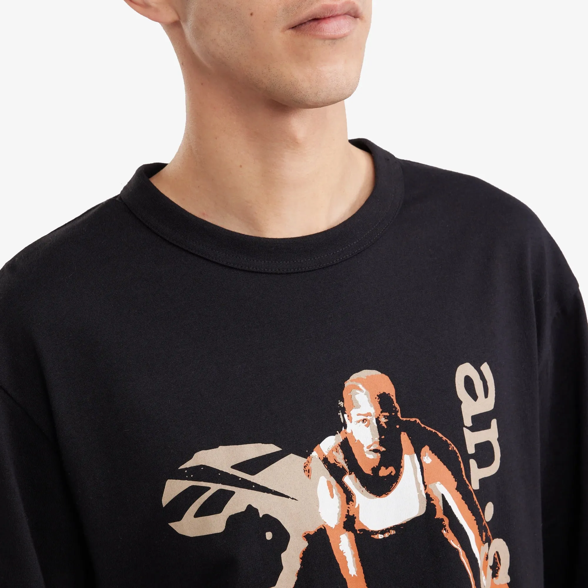 Reebok | BASKETBALL SHORT SLEEVE TEE  { BLACK