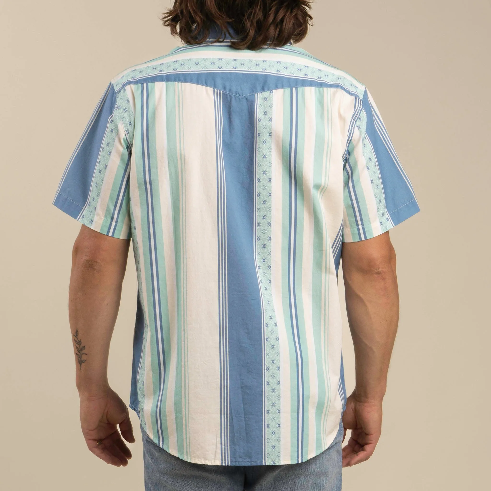 Serape Pearl Snap Short Sleeve