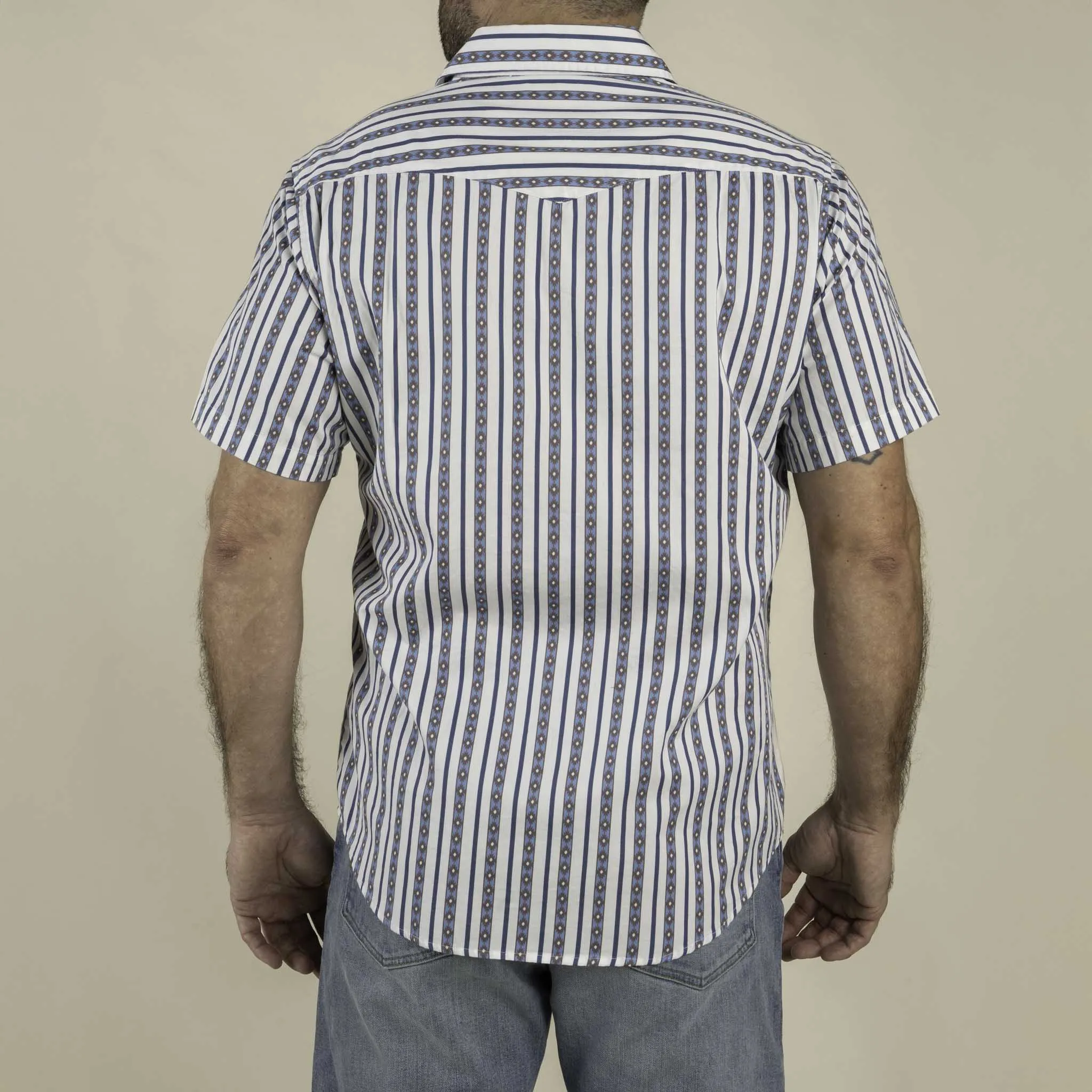 Serape Pearl Snap Short Sleeve