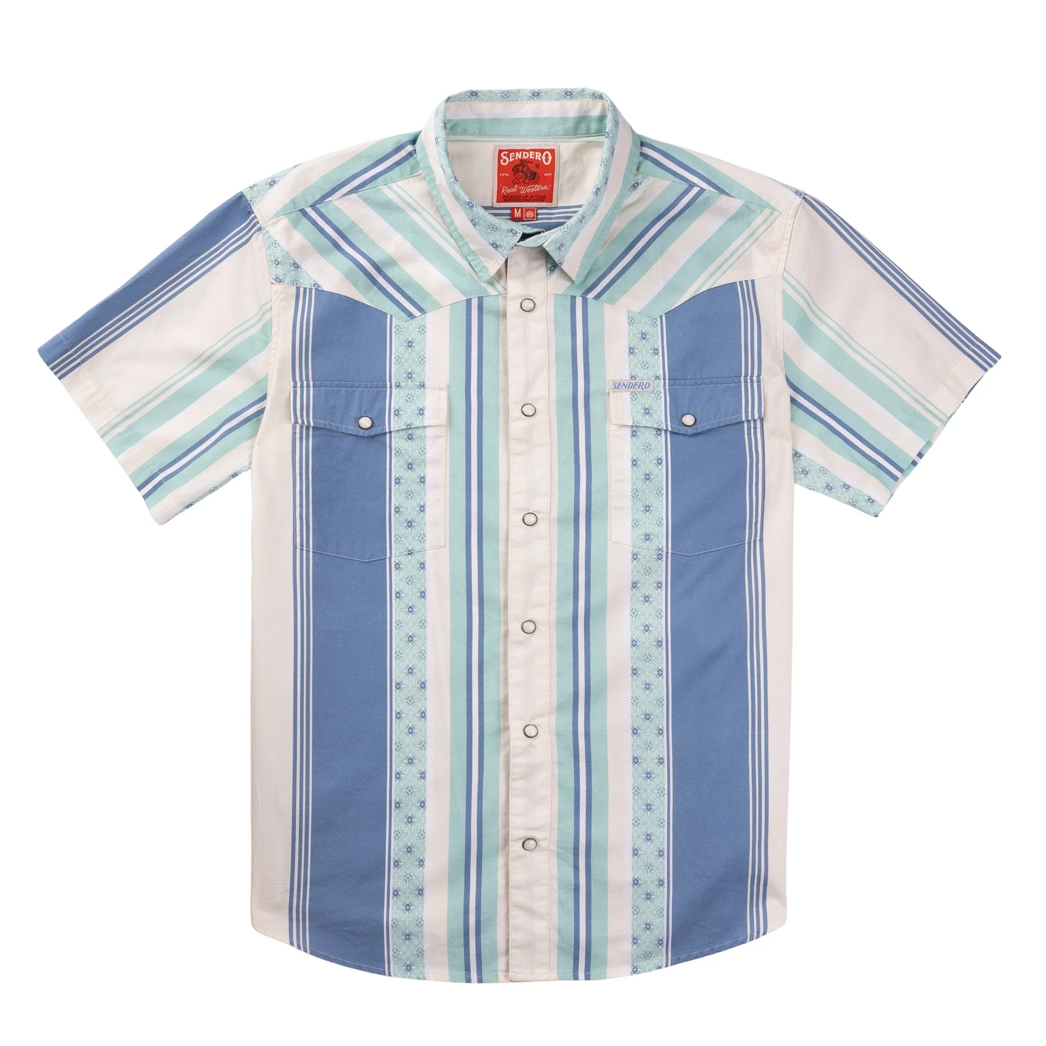 Serape Pearl Snap Short Sleeve