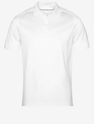 Short Sleeve 2 Button Polo White