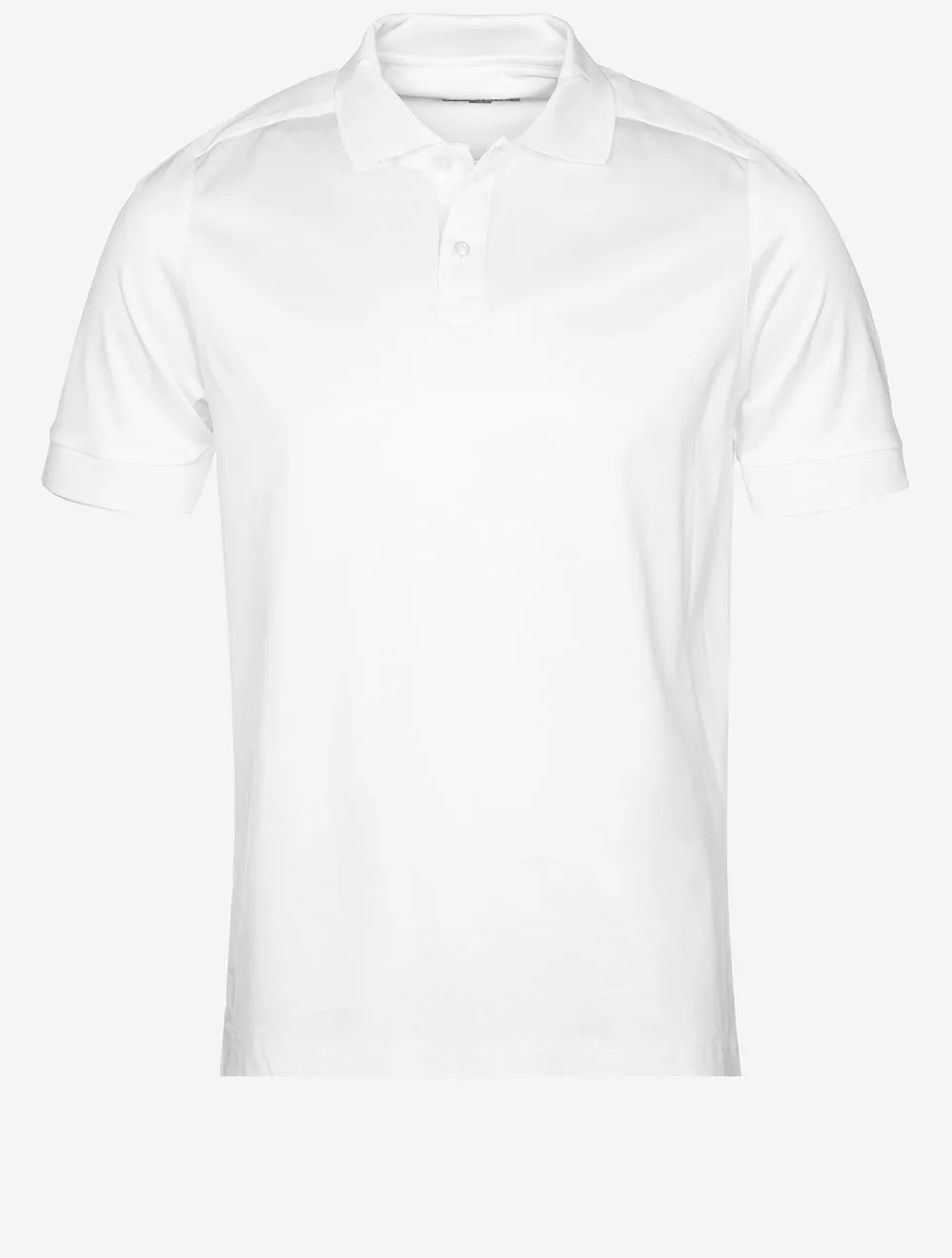 Short Sleeve 2 Button Polo White