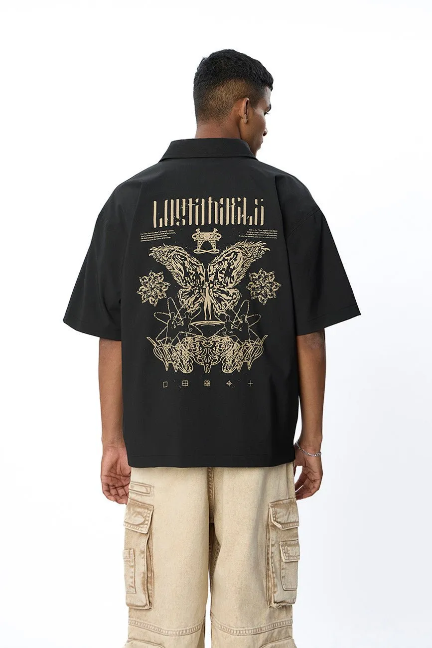Short Sleeve Black Shirt // Lost Angels
