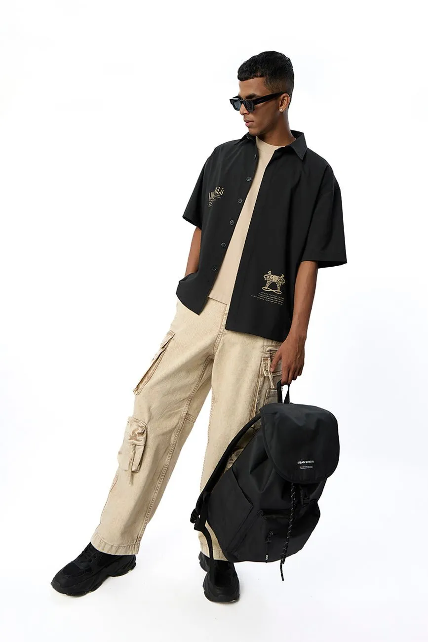 Short Sleeve Black Shirt // Lost Angels