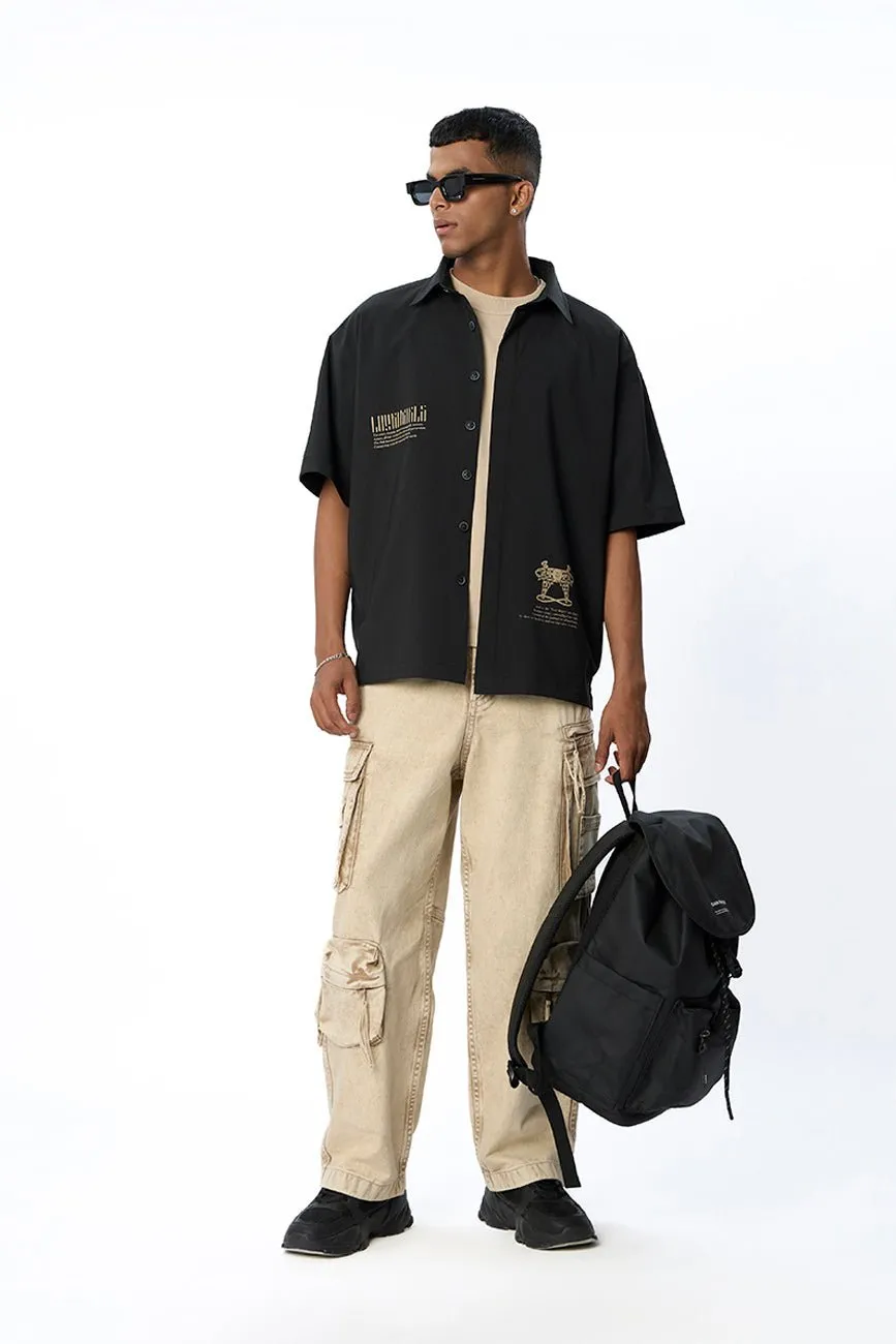 Short Sleeve Black Shirt // Lost Angels