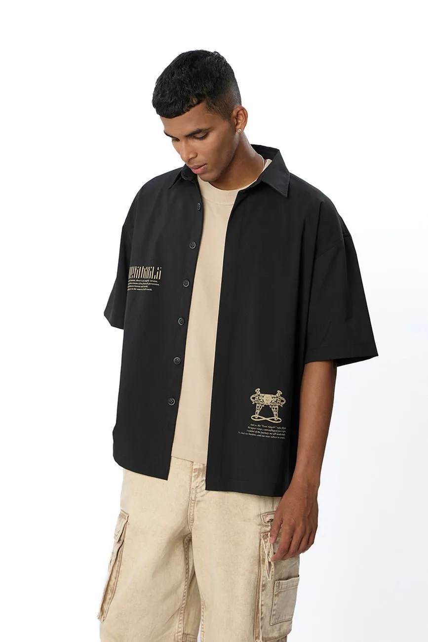 Short Sleeve Black Shirt // Lost Angels