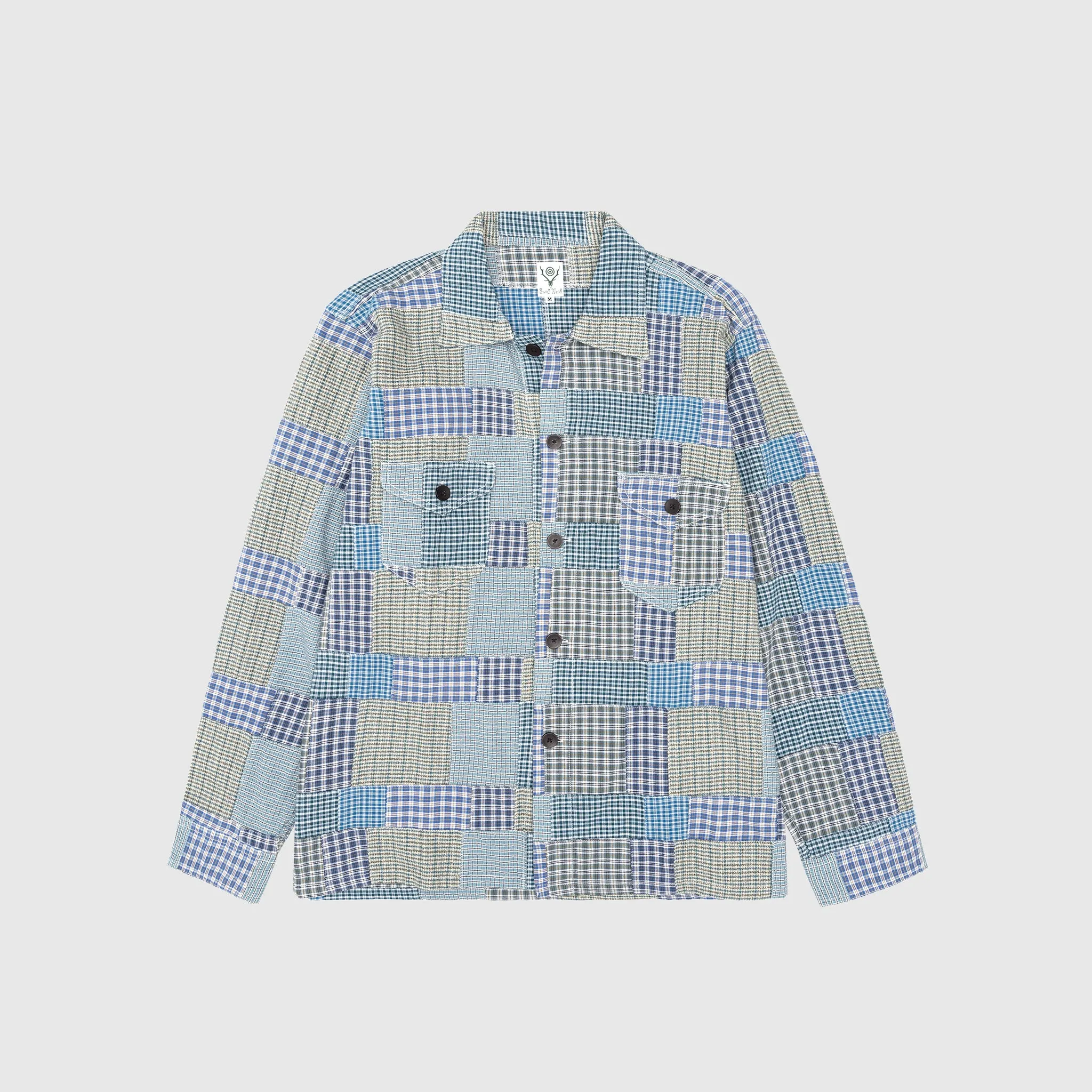 SMALL PLAID PATCHWORK SMOKEY SHIRT