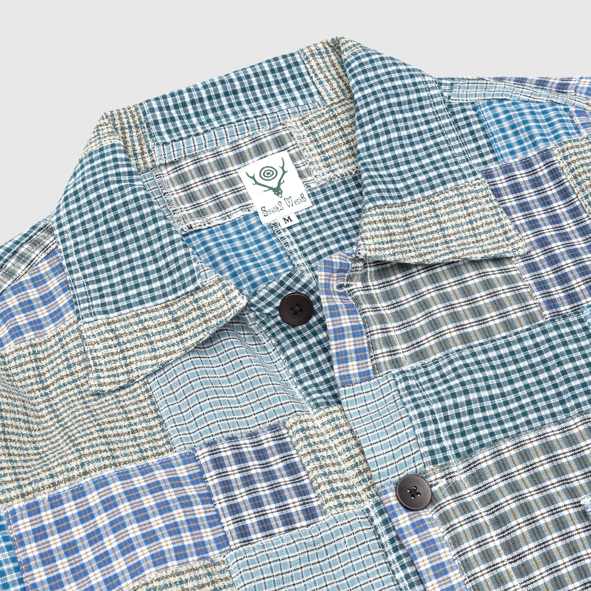 SMALL PLAID PATCHWORK SMOKEY SHIRT