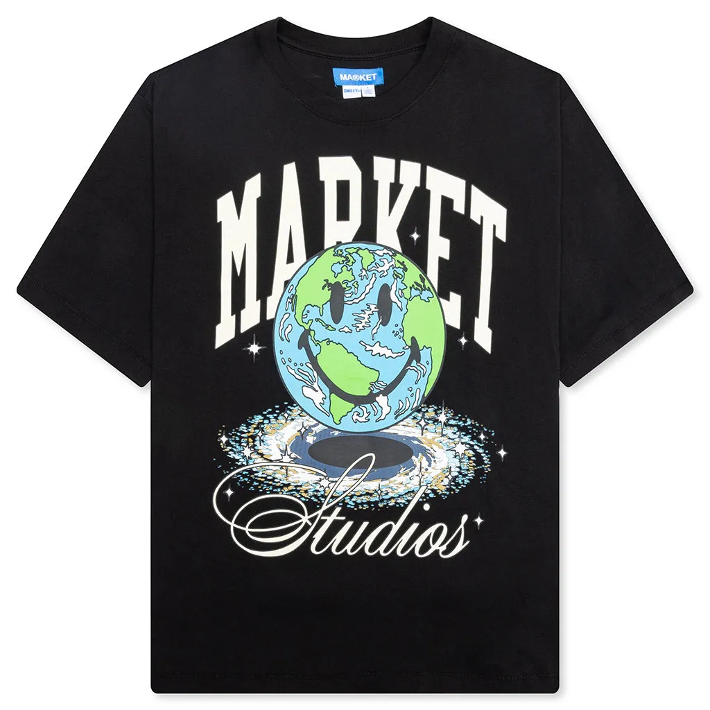 Smiley Galaxy T-Shirt - Black