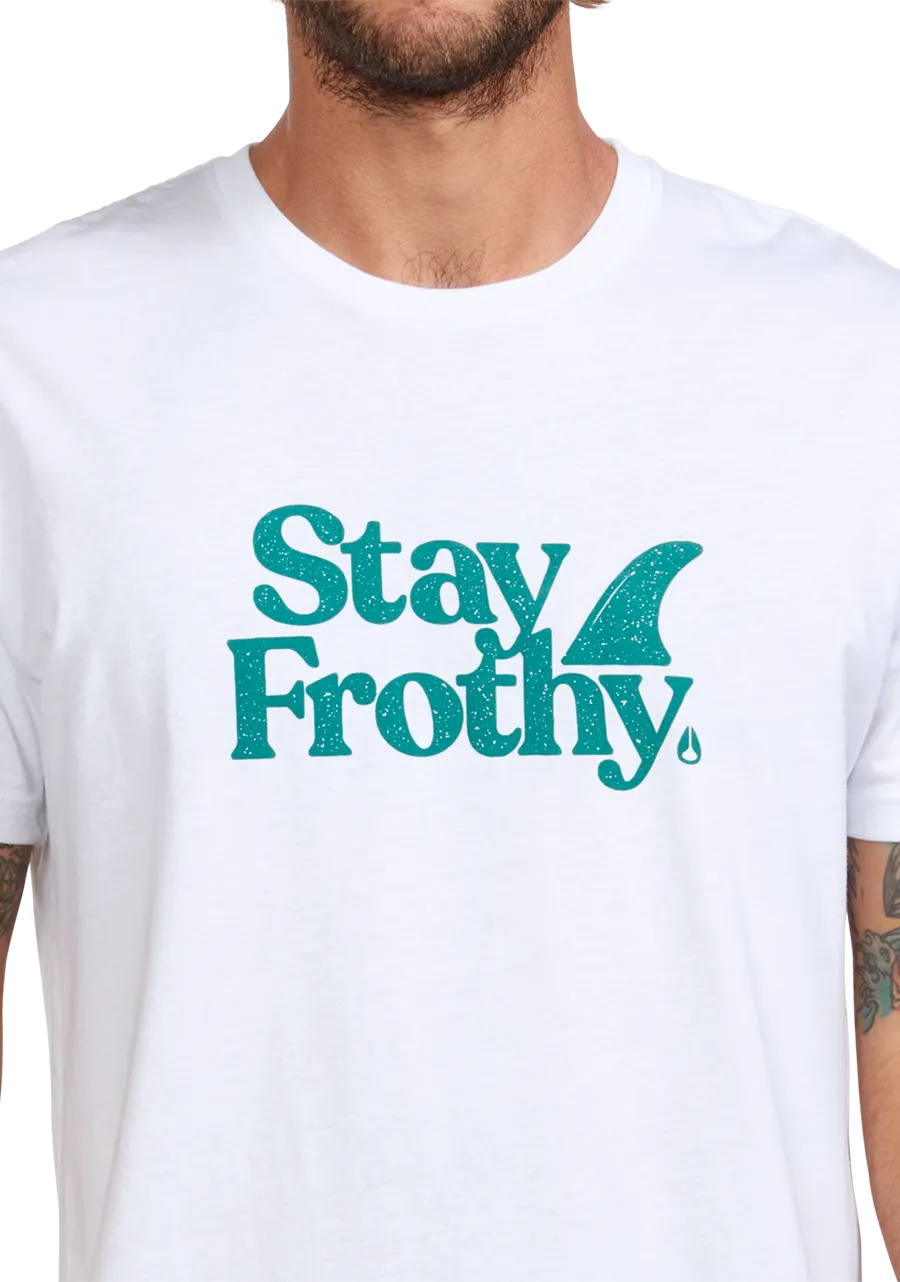 Stay Frothy Repreve® T-Shirt - White / Sage