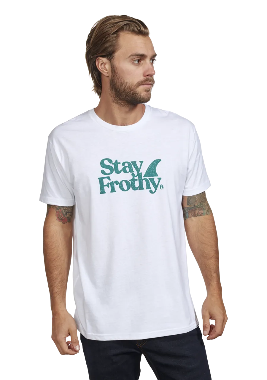 Stay Frothy Repreve® T-Shirt - White / Sage