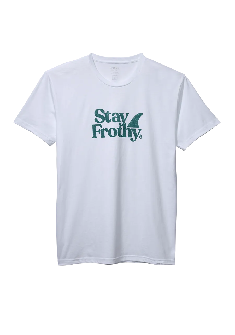 Stay Frothy Repreve® T-Shirt - White / Sage