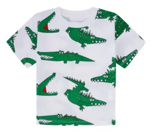 Stella McCartney Kids Allover Animal Printed Crewneck T-Shirt