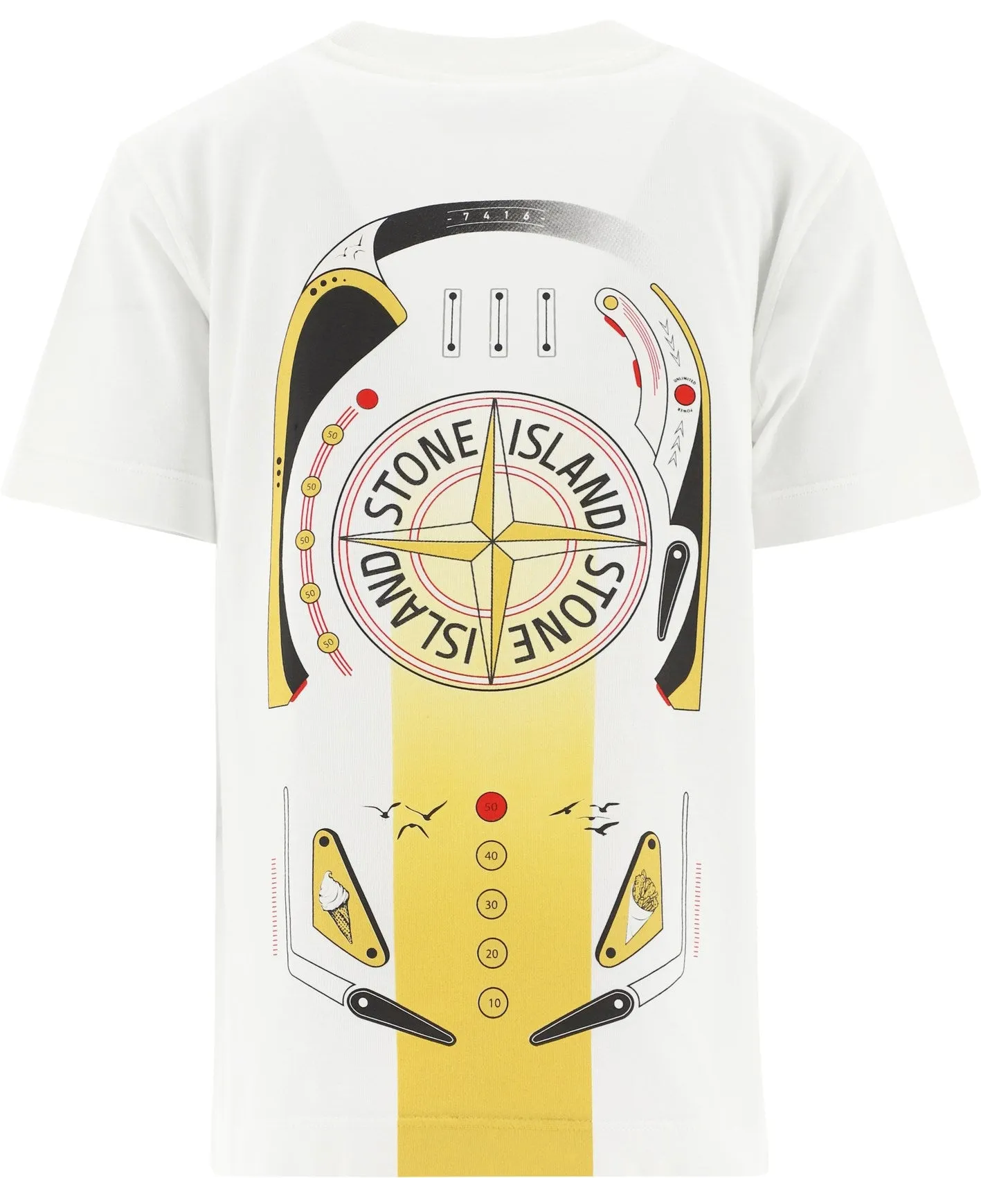 Stone Island Junior Pinball Machine Printed Crewneck T-Shirt