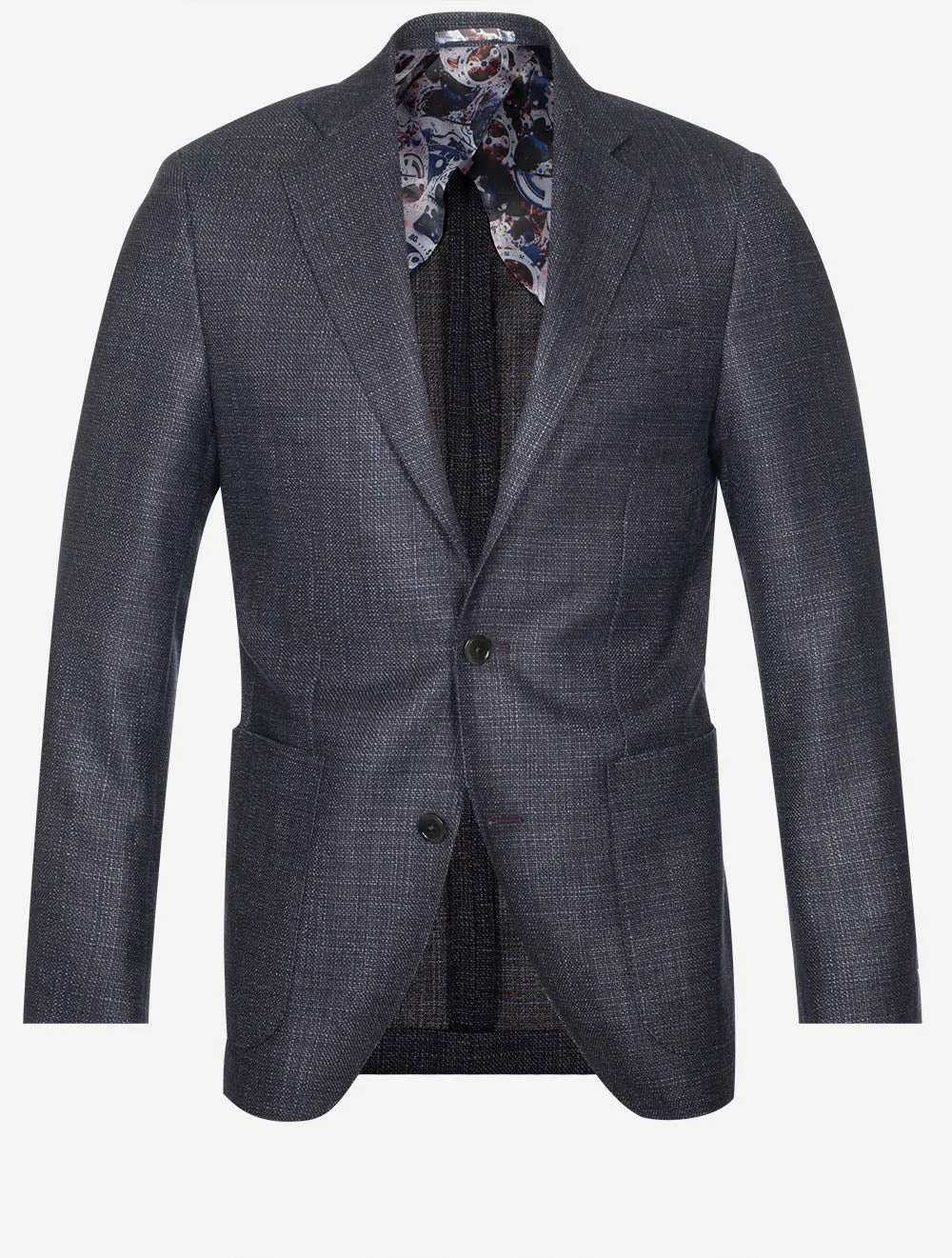 Subtle Check Sports Jacket Navy